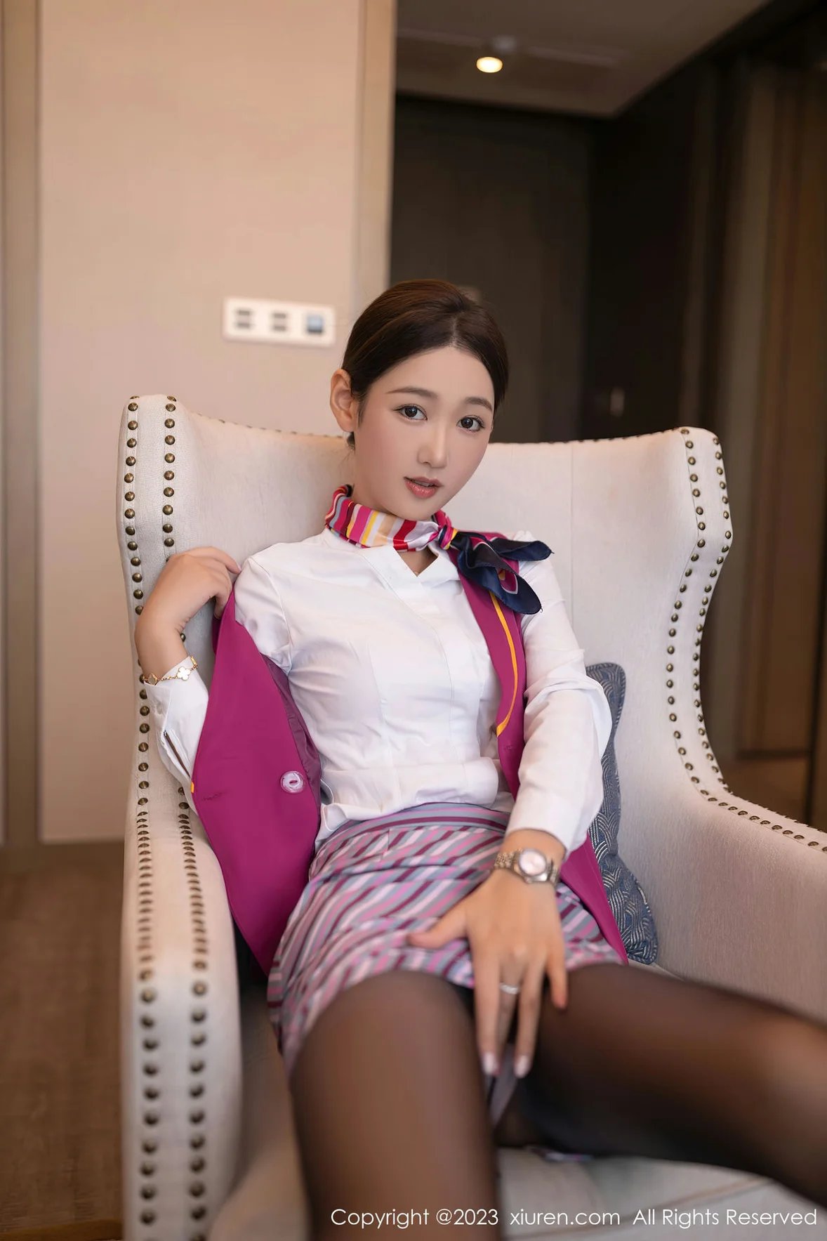  秀人网 No.7405 唐安琪 空姐制服诱惑珠三角旅拍 [78P]第4张