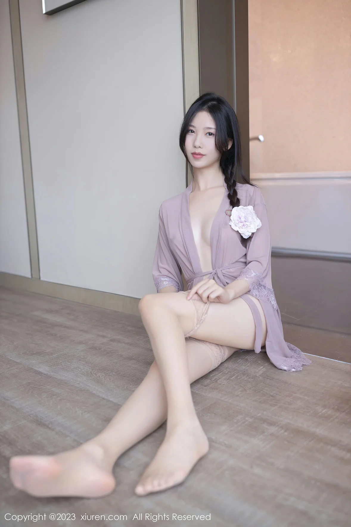  XiuRen 秀人 No.6913 利世 灰色情趣睡裙性感写真 [68P]第20张