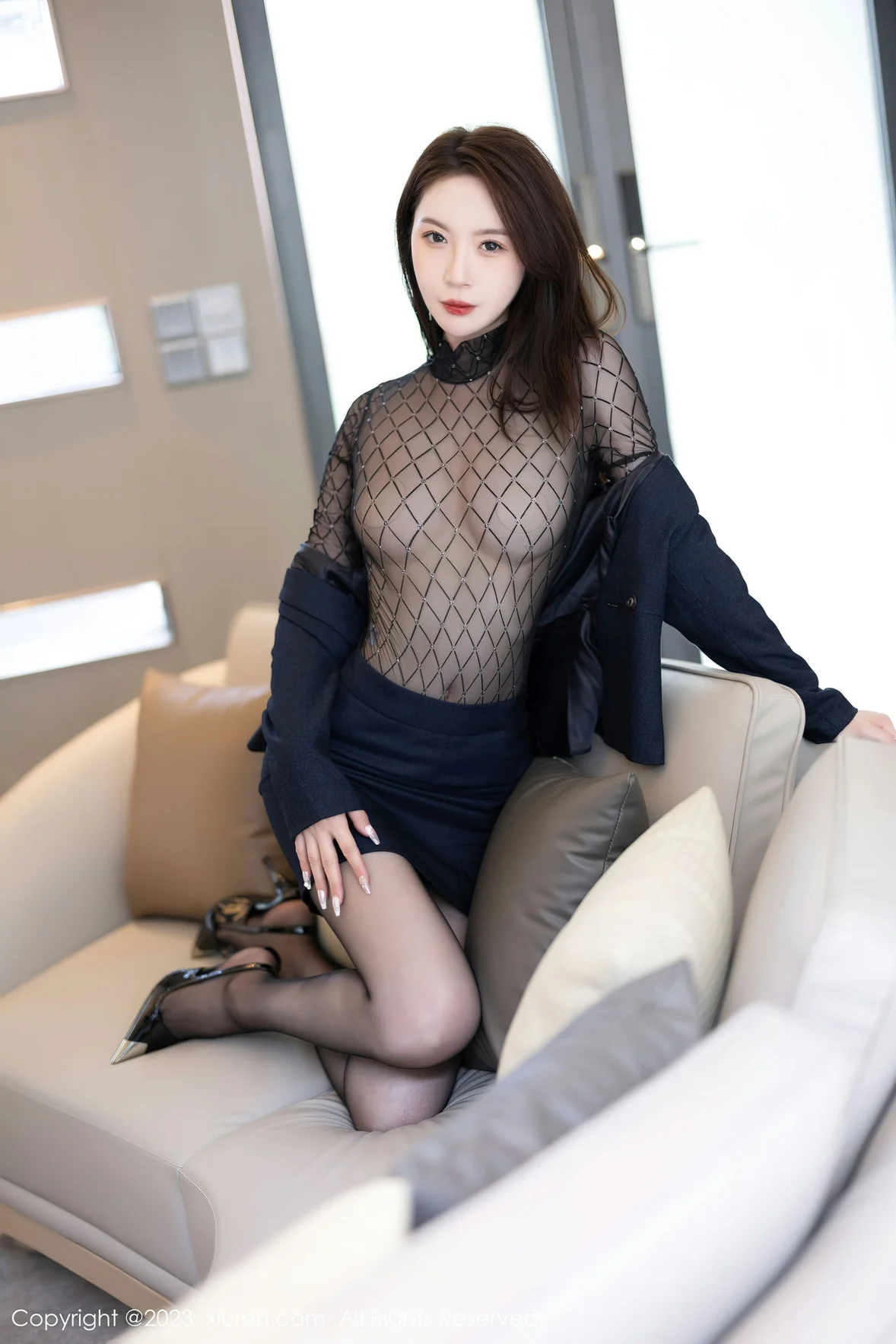  XiuRen 秀人 No.6914 梦心玥 薄纱高开叉性感写真 [90P]第17张