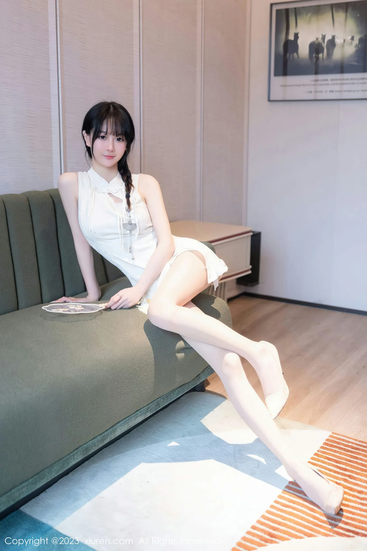  XiuRen 秀人 No.6813 幼幼 白色旗袍性感写真 [81P]第5张