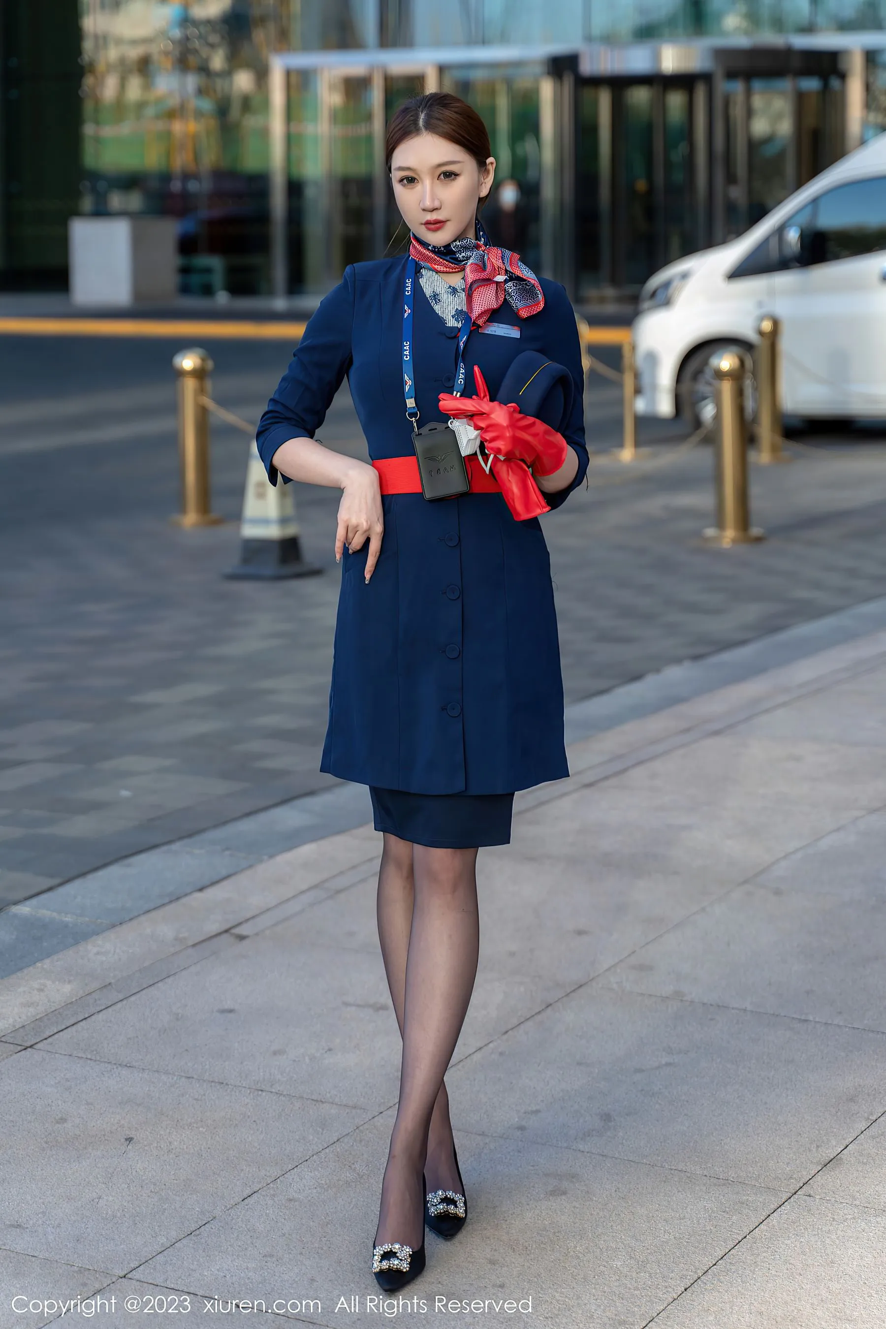  秀人网 No.6288 顾乔楠Cora 空姐制服第18张