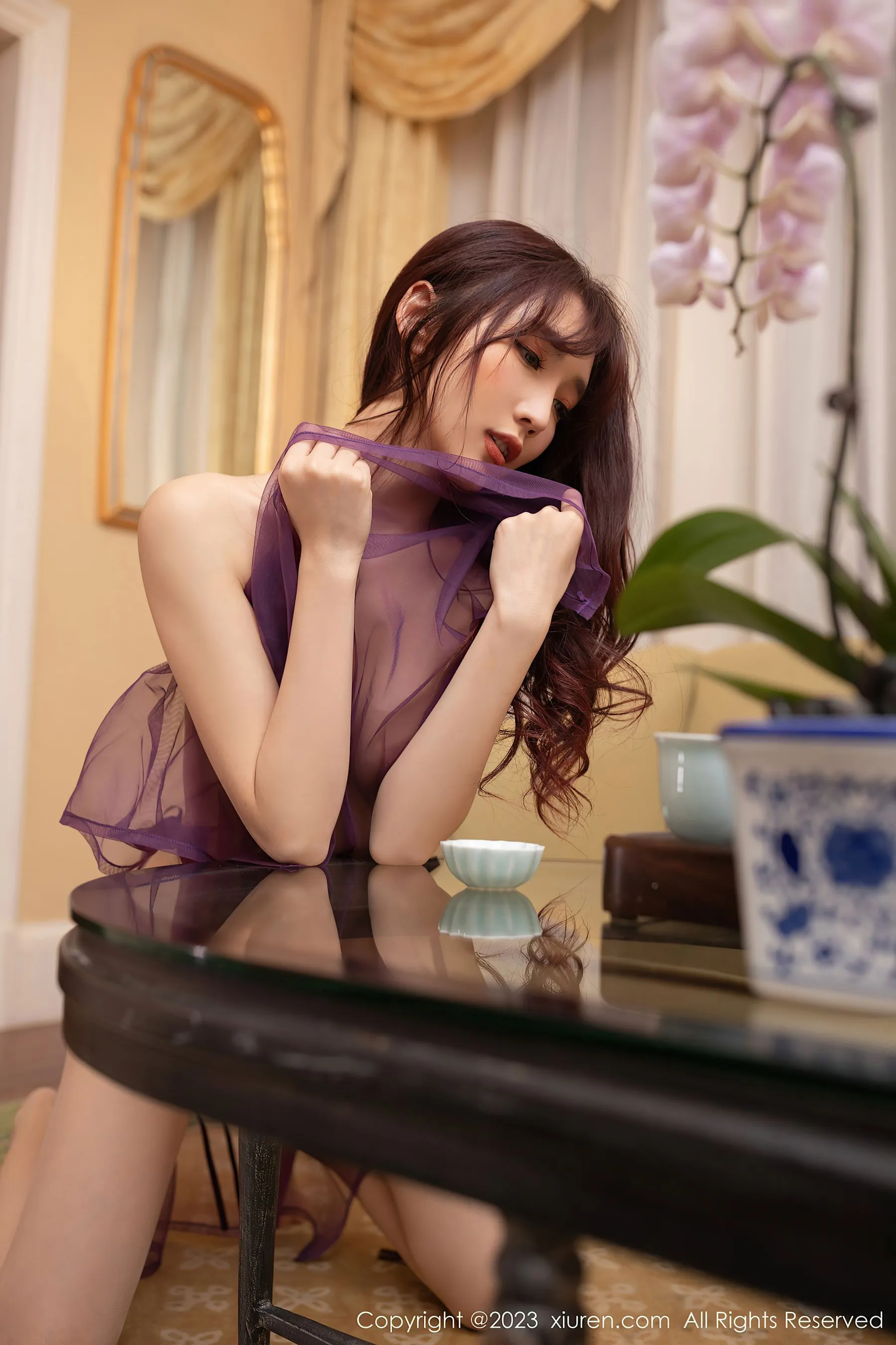  秀人网 No.6608 陆萱萱 古装美腿第9张