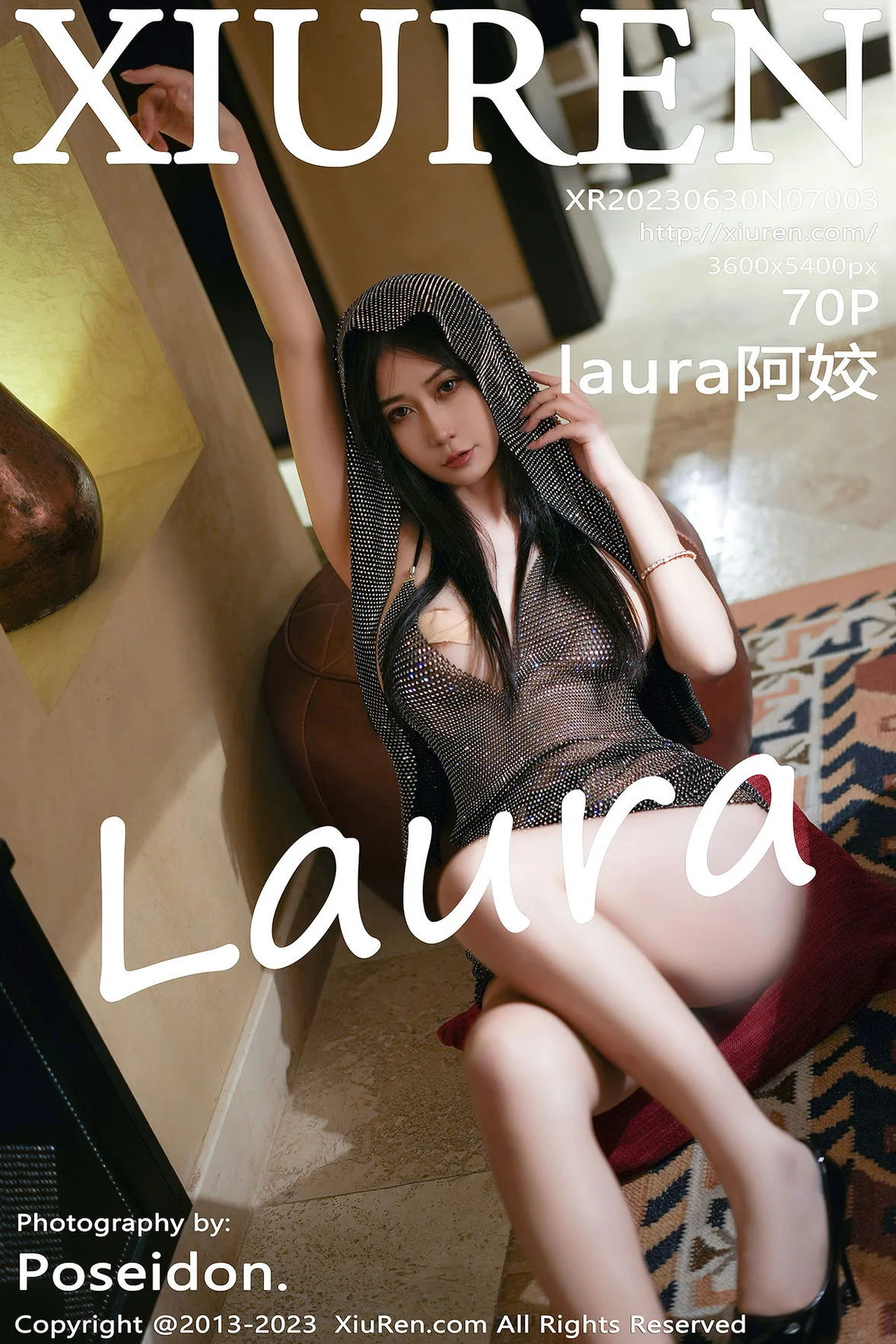  XiuRen 秀人 No.7003 laura阿姣 绿色轻透短裙写真 [71P]第24张