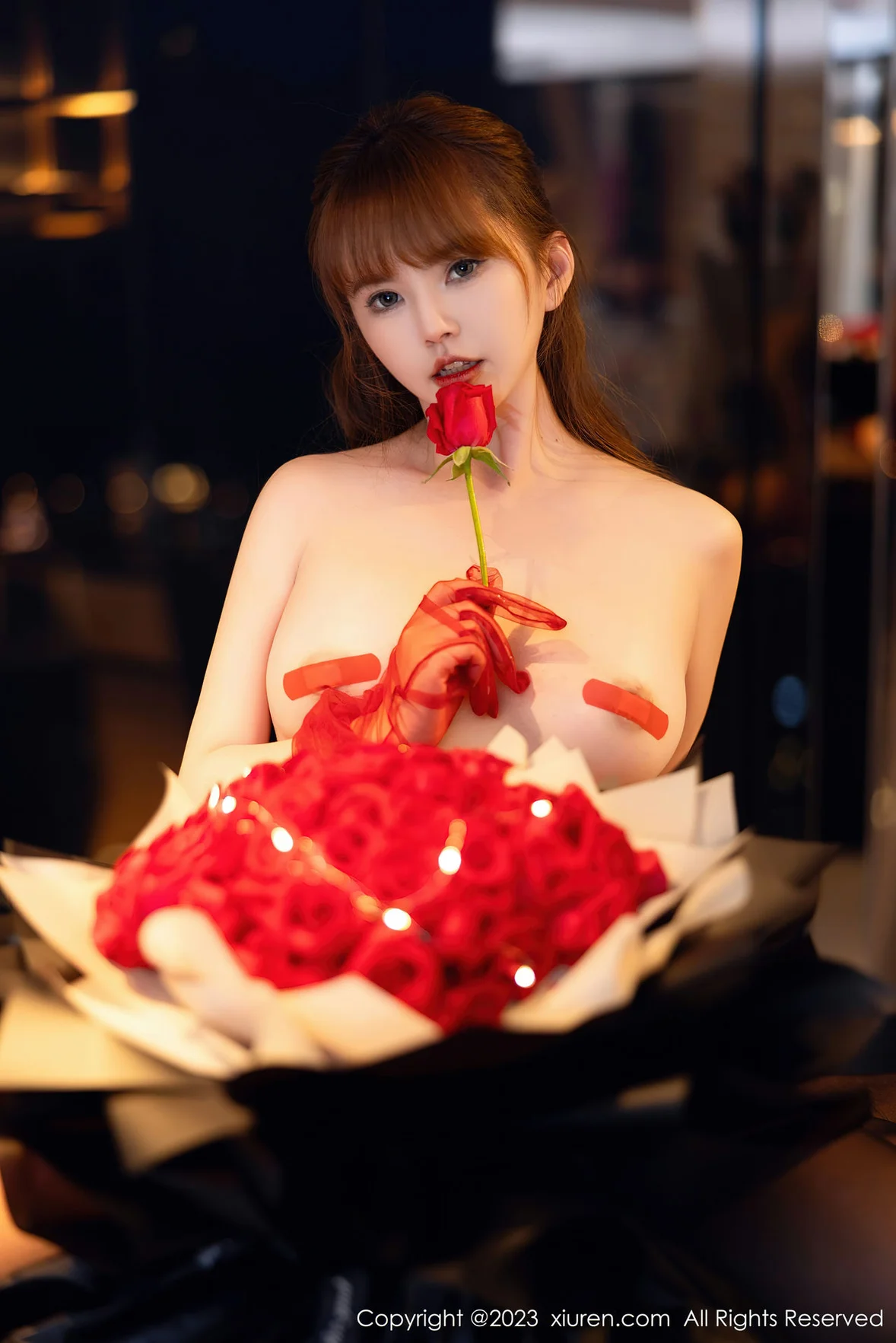  XiuRen 秀人 No.6981 张思允Nice 红色轻透情趣内衣性感写真 [72P]第10张