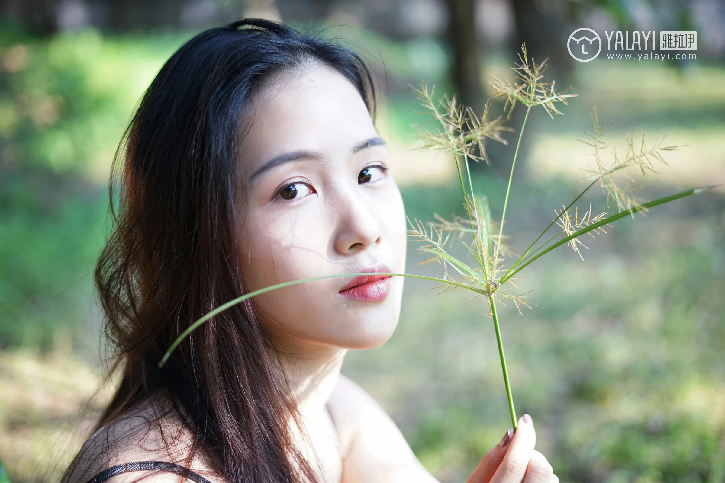 [YALAYI雅拉伊]NO.029 纯粹之心 卡柔 透视蕾丝上衣加吊带连衣裙性感私房写真集第5张