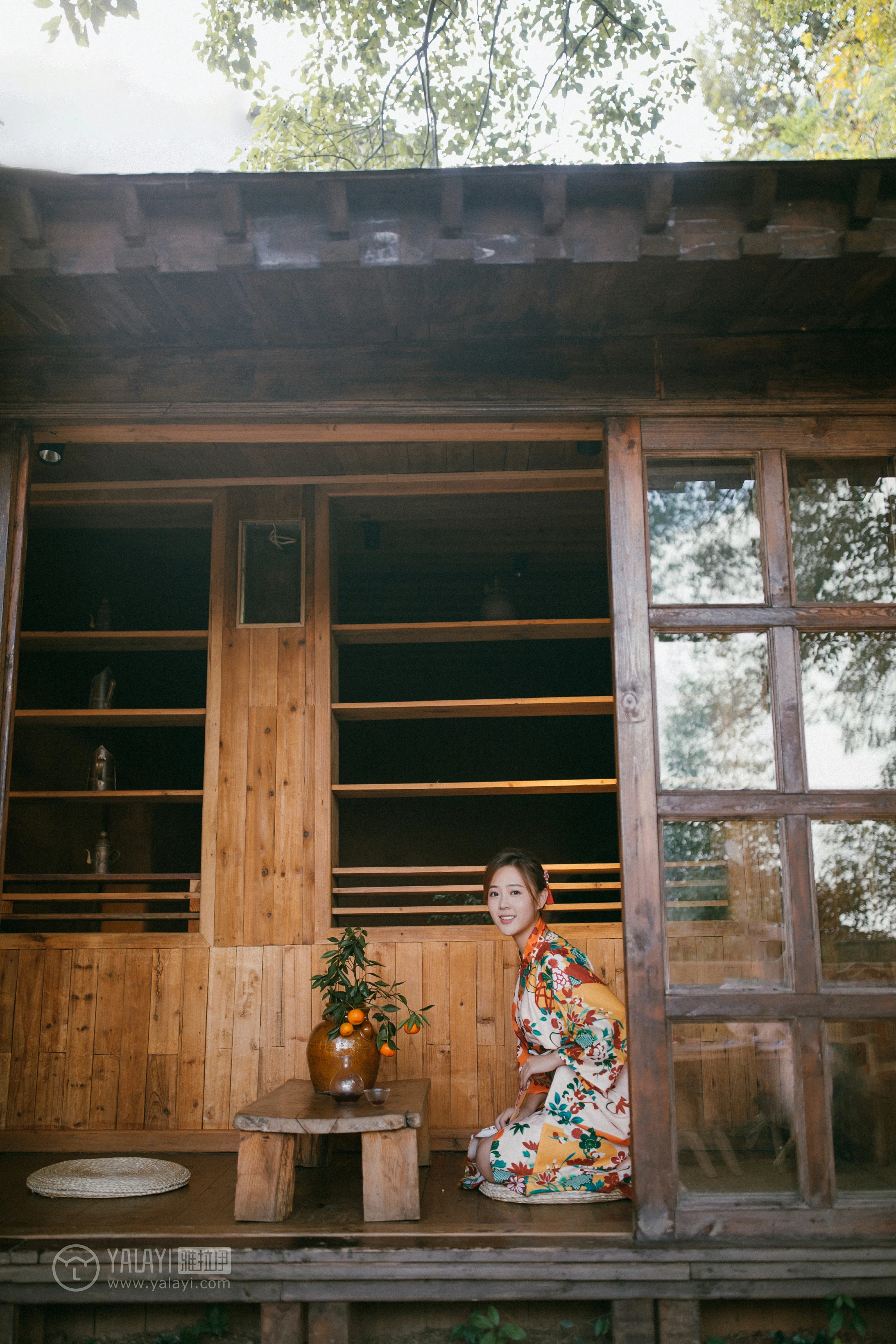 [YALAYI雅拉伊]NO.140 日清和室 张雨青 碎花和服性感私房写真集第6张