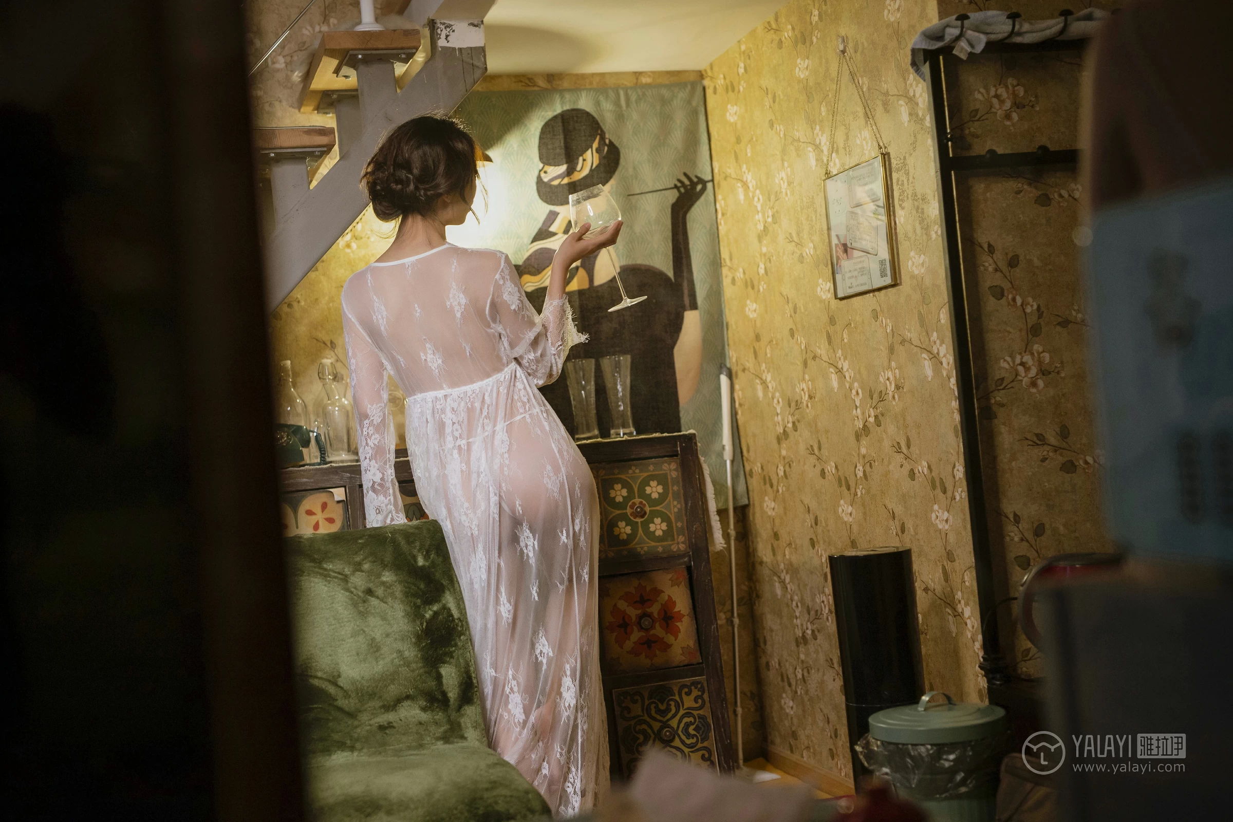 [YALAYI雅拉伊]NO.161 隐隐的柔情 佳佳 白色透视镂空连衣裙性感私房写真集第17张