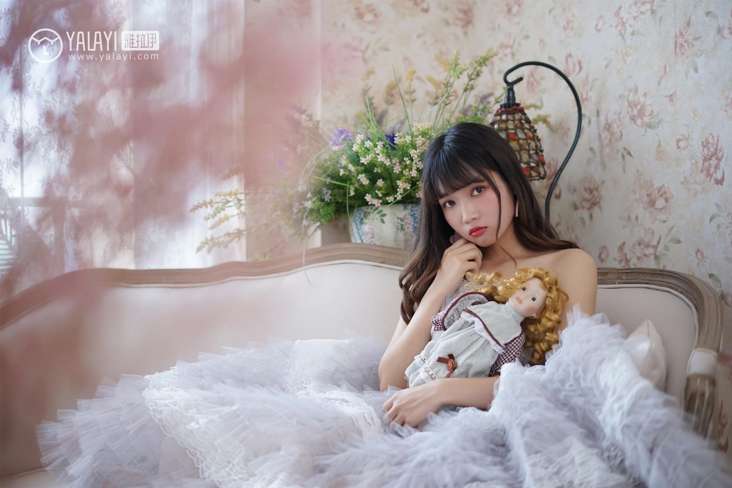 [YALAYI雅拉伊]NO.003 小公主的薄纱裙 公主小兔子 白色透视抹胸连衣裙性感私房写真集第5张