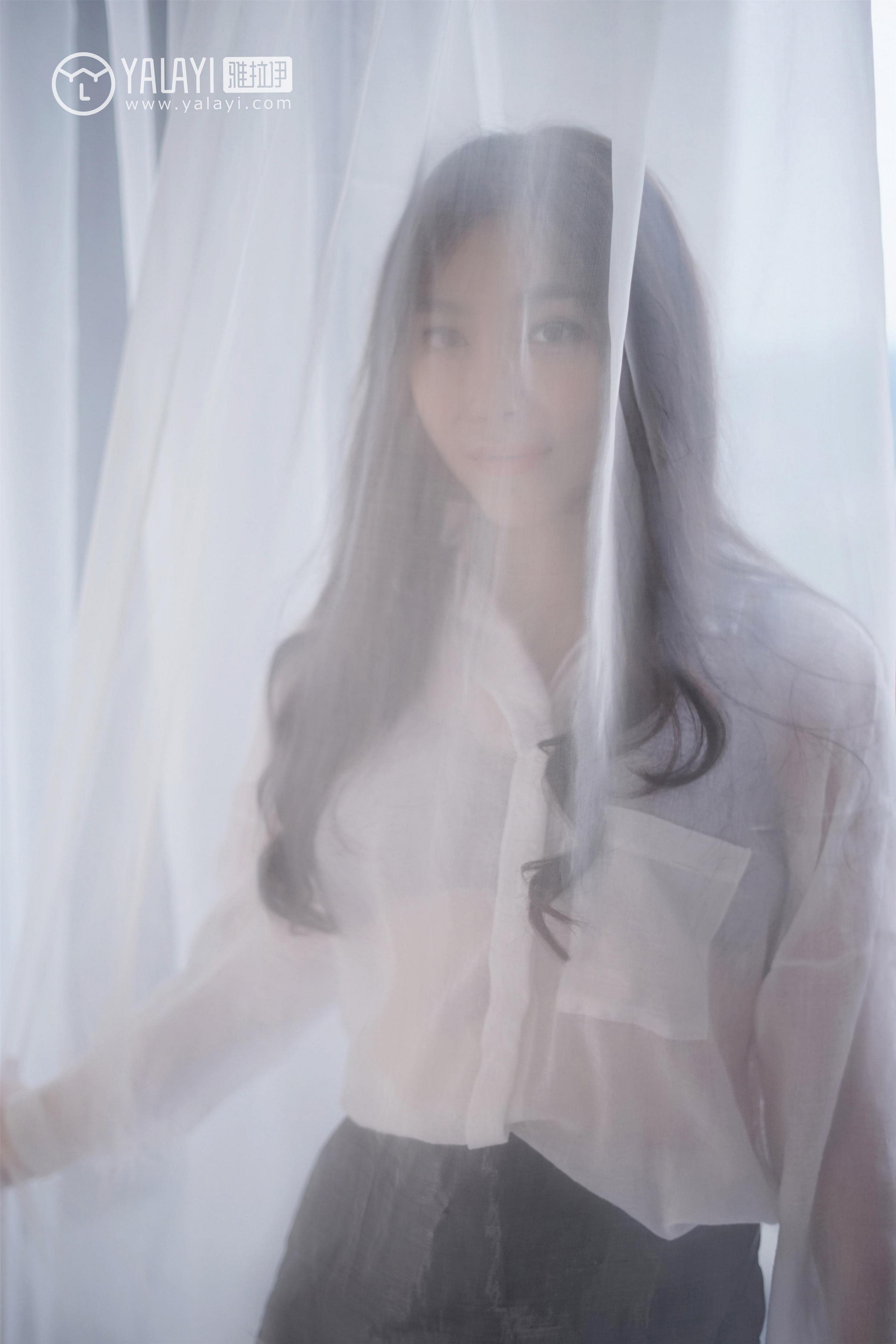 [YALAYI雅拉伊]NO.012 韵味美腿丽人 沈紫云 白色透视衬衫加黑色短裙性感私房写真集第11张