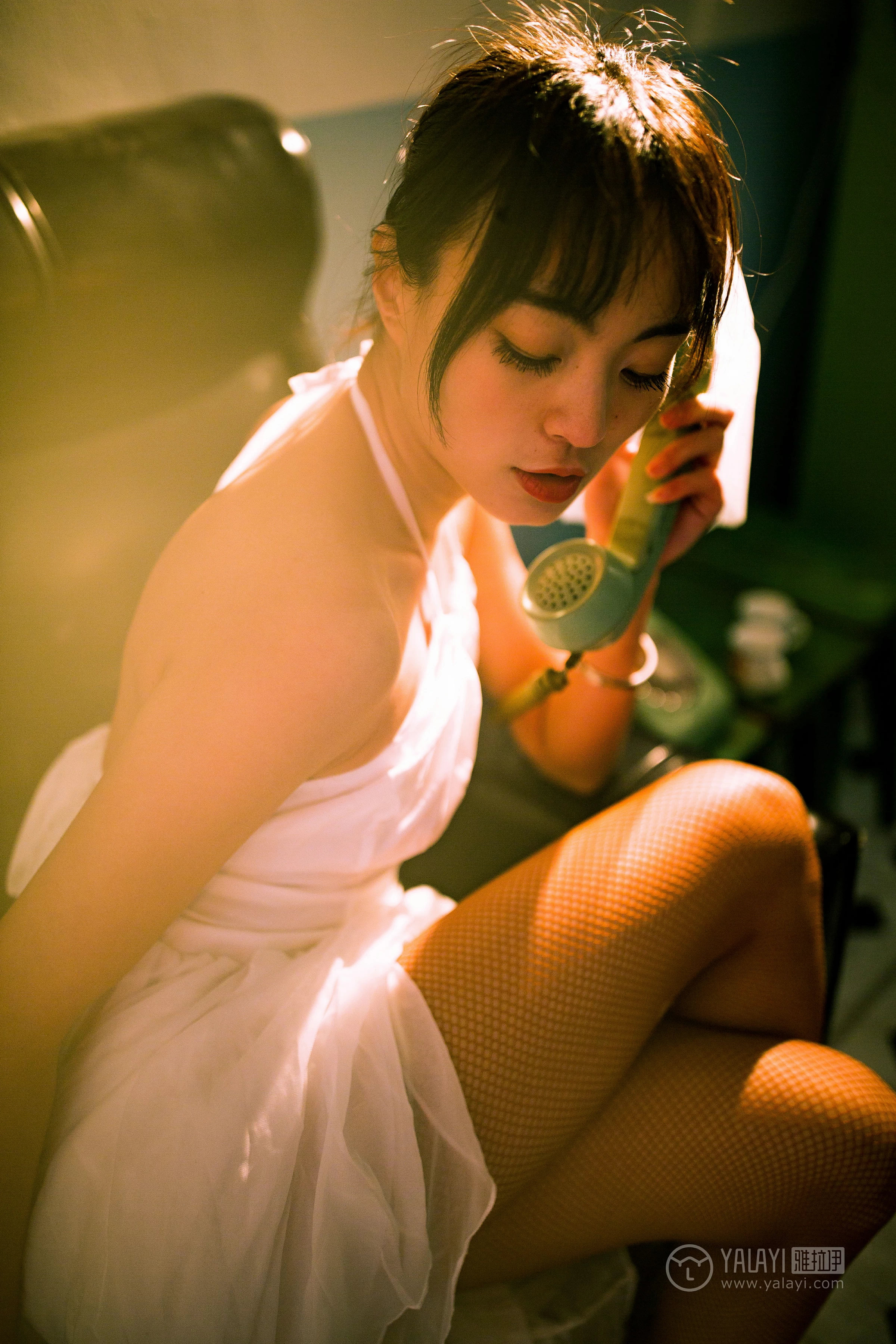 [YALAYI雅拉伊]No.191 轻舞飞扬 米粒米粒 白色吊带裸背婚纱连衣裙性感私房写真集第16张