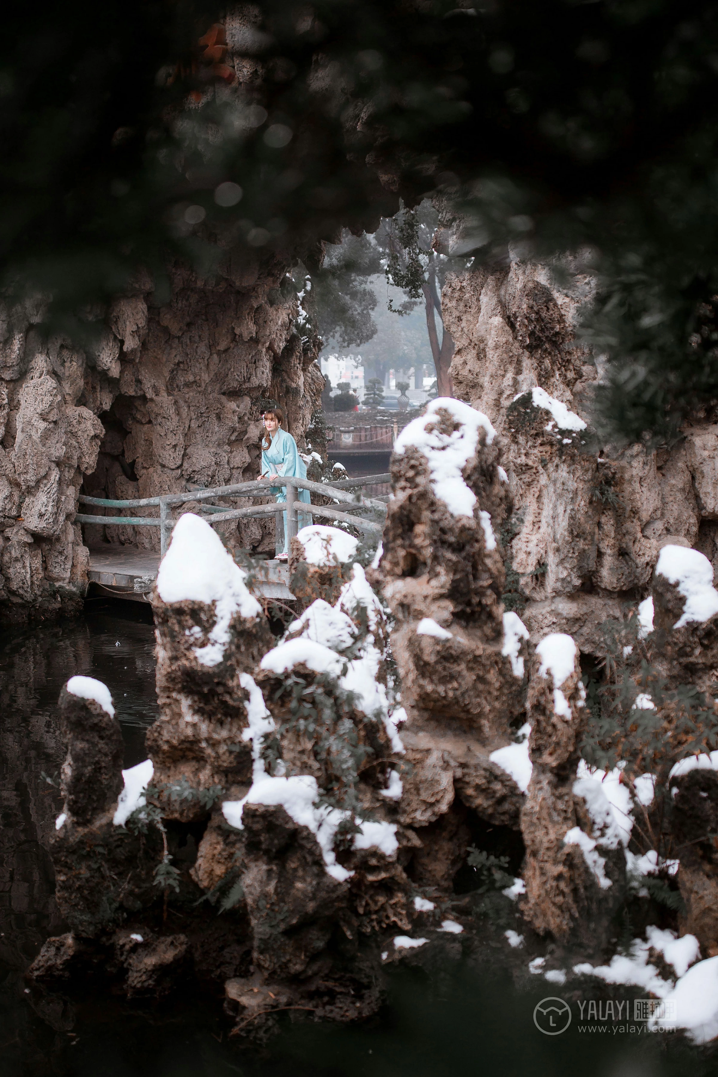 [YALAYI雅拉伊]No.192 赏雪 团团 淡蓝色和服性感私房写真集第2张