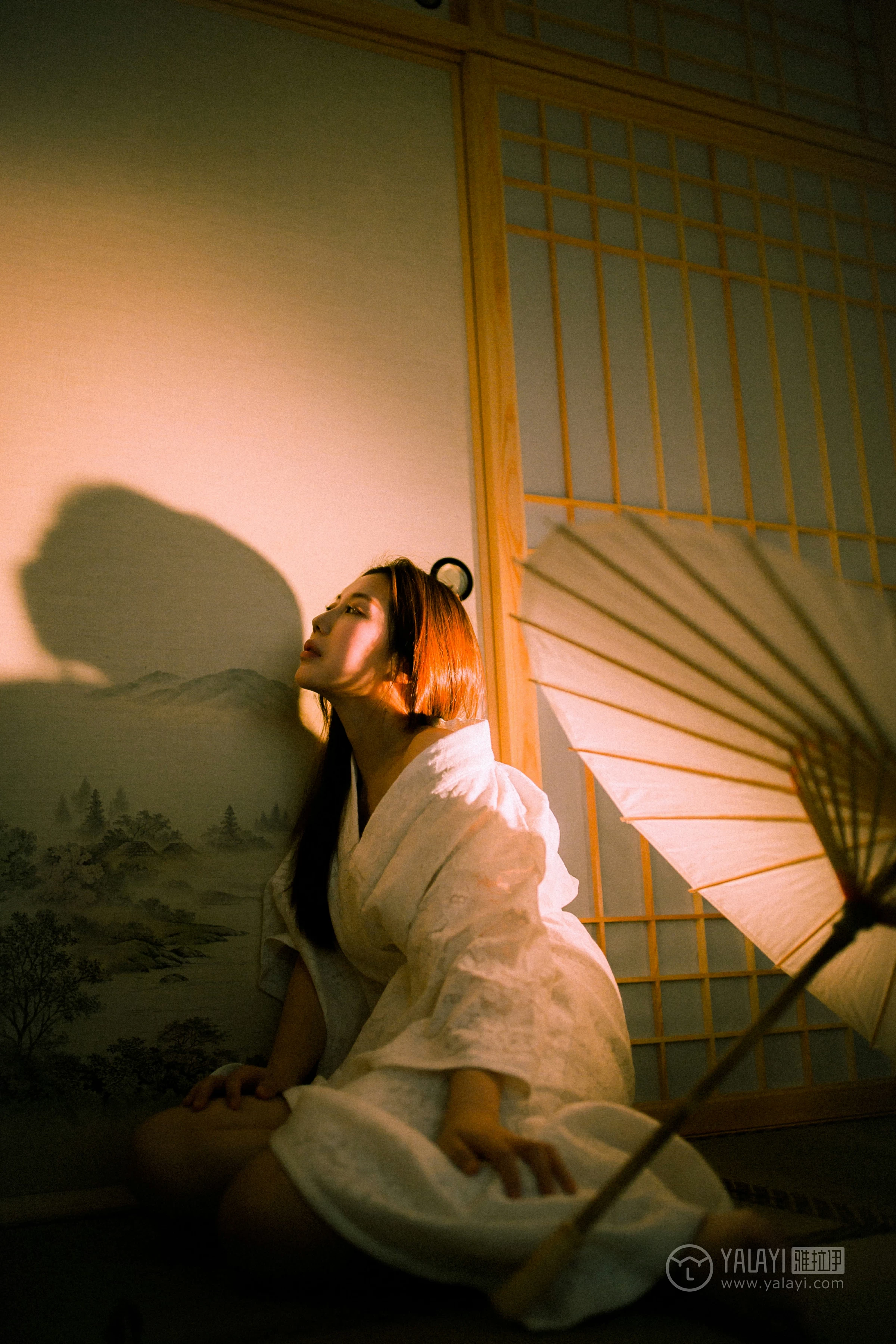 [YALAYI雅拉伊]No.202 夜光 圆圆 白色透视蕾丝镂空睡衣性感私房写真集第11张