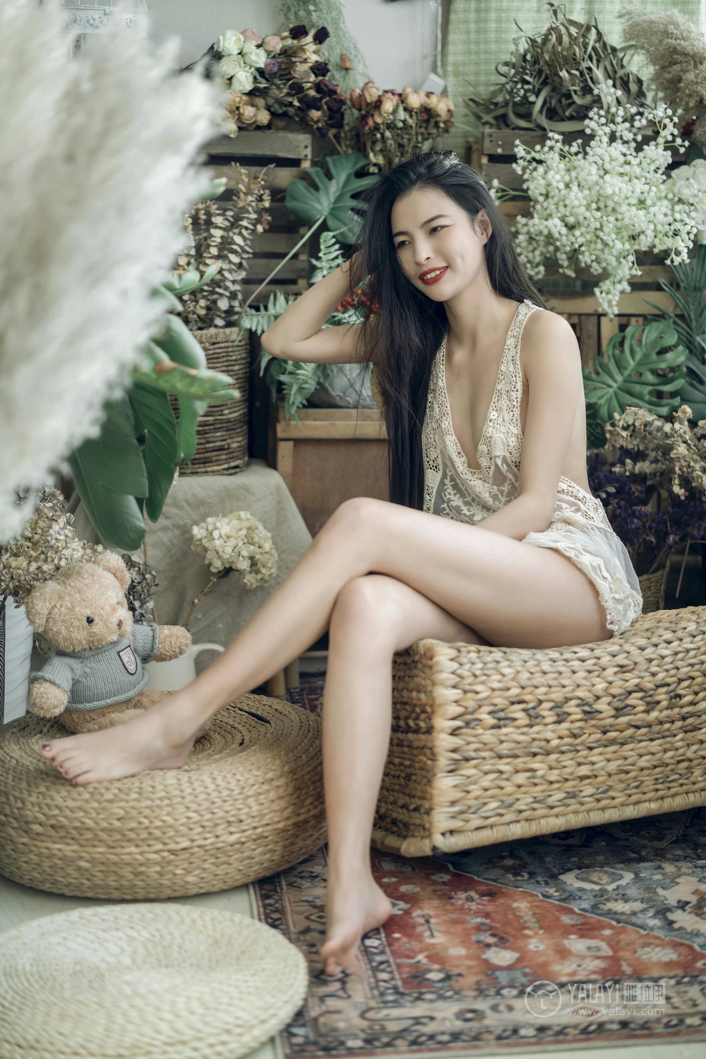 [YALAYI雅拉伊]No.280 盛夏的果实 小竹 情趣透视镂空衬衫加白色内衣性感私房写真集第12张