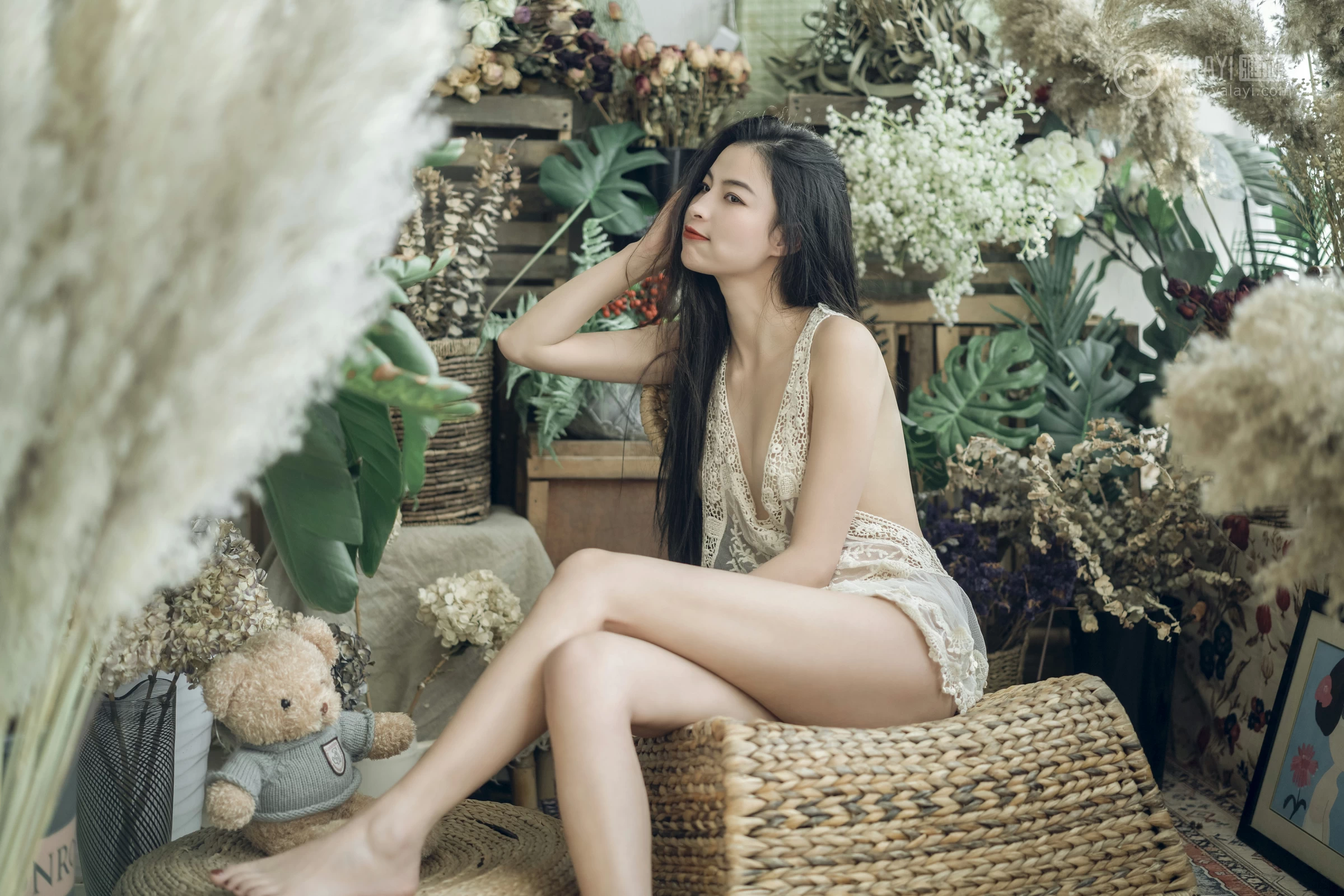 [YALAYI雅拉伊]No.280 盛夏的果实 小竹 情趣透视镂空衬衫加白色内衣性感私房写真集第13张