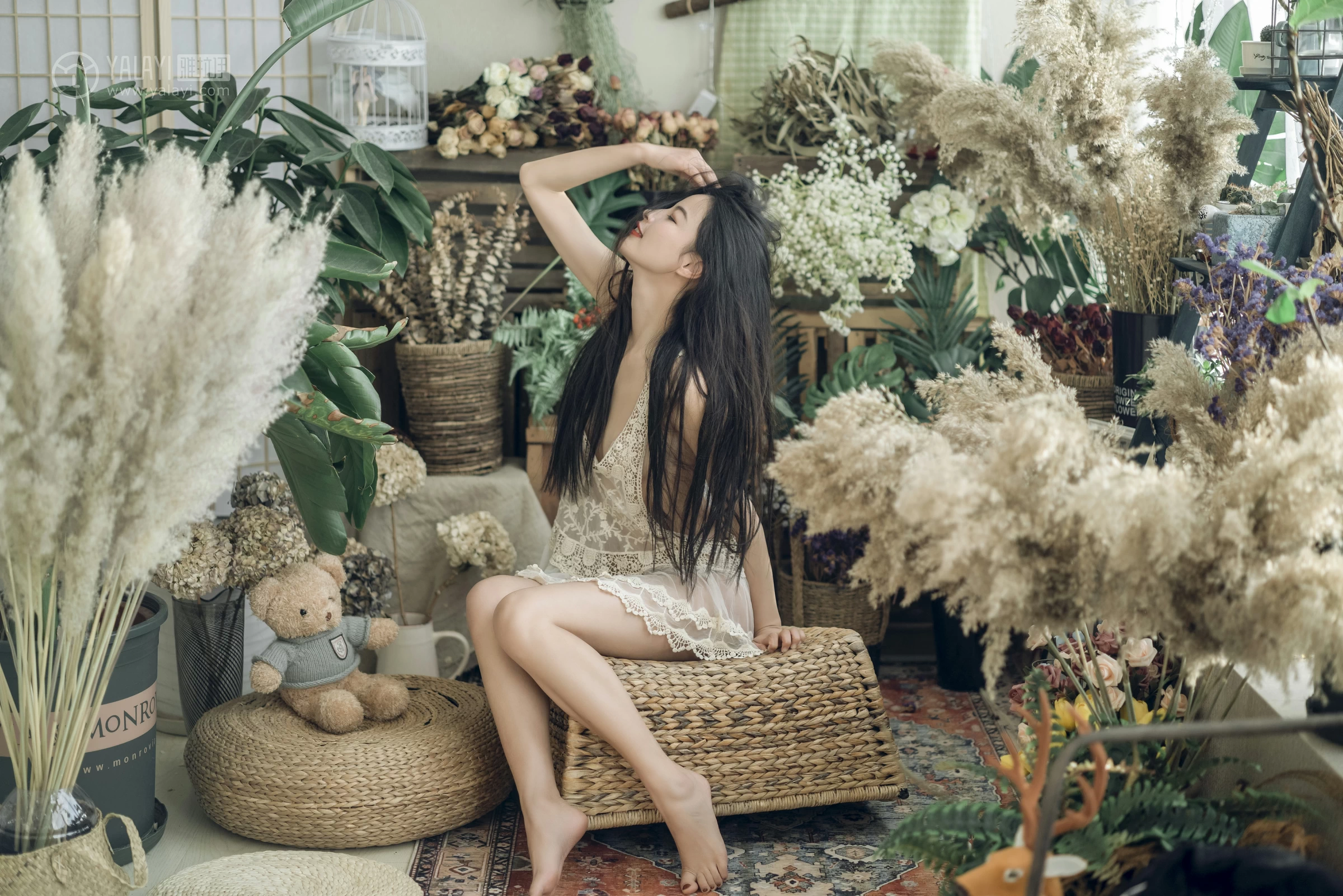 [YALAYI雅拉伊]No.280 盛夏的果实 小竹 情趣透视镂空衬衫加白色内衣性感私房写真集第13张