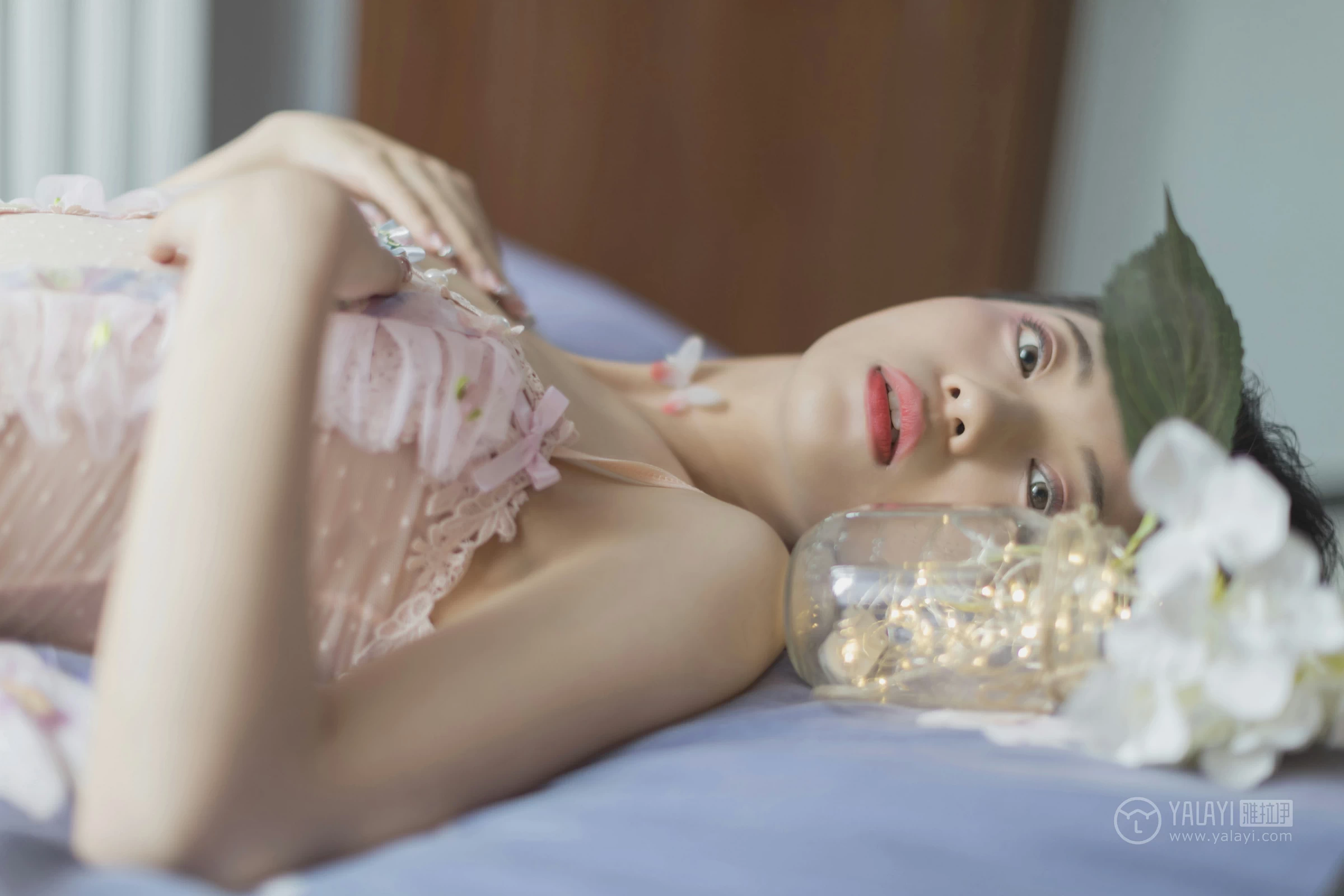 [YALAYI雅拉伊]No.311 花蝴蝶 高若童 粉色透视情趣内衣性感私房写真集第15张