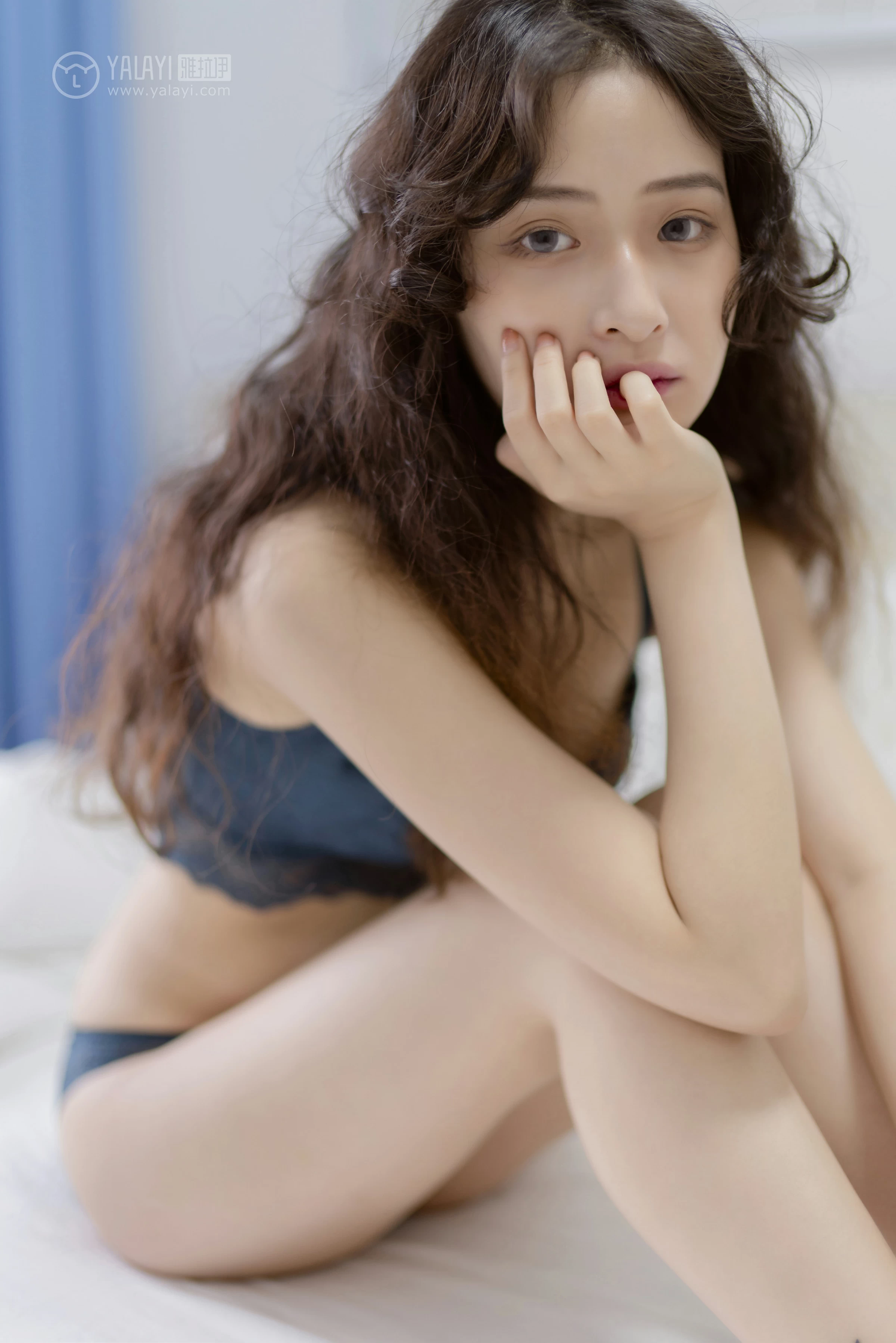 [YALAYI雅拉伊]No.356 蓝精灵 西子 蓝色蕾丝内衣性感私房写真集第5张