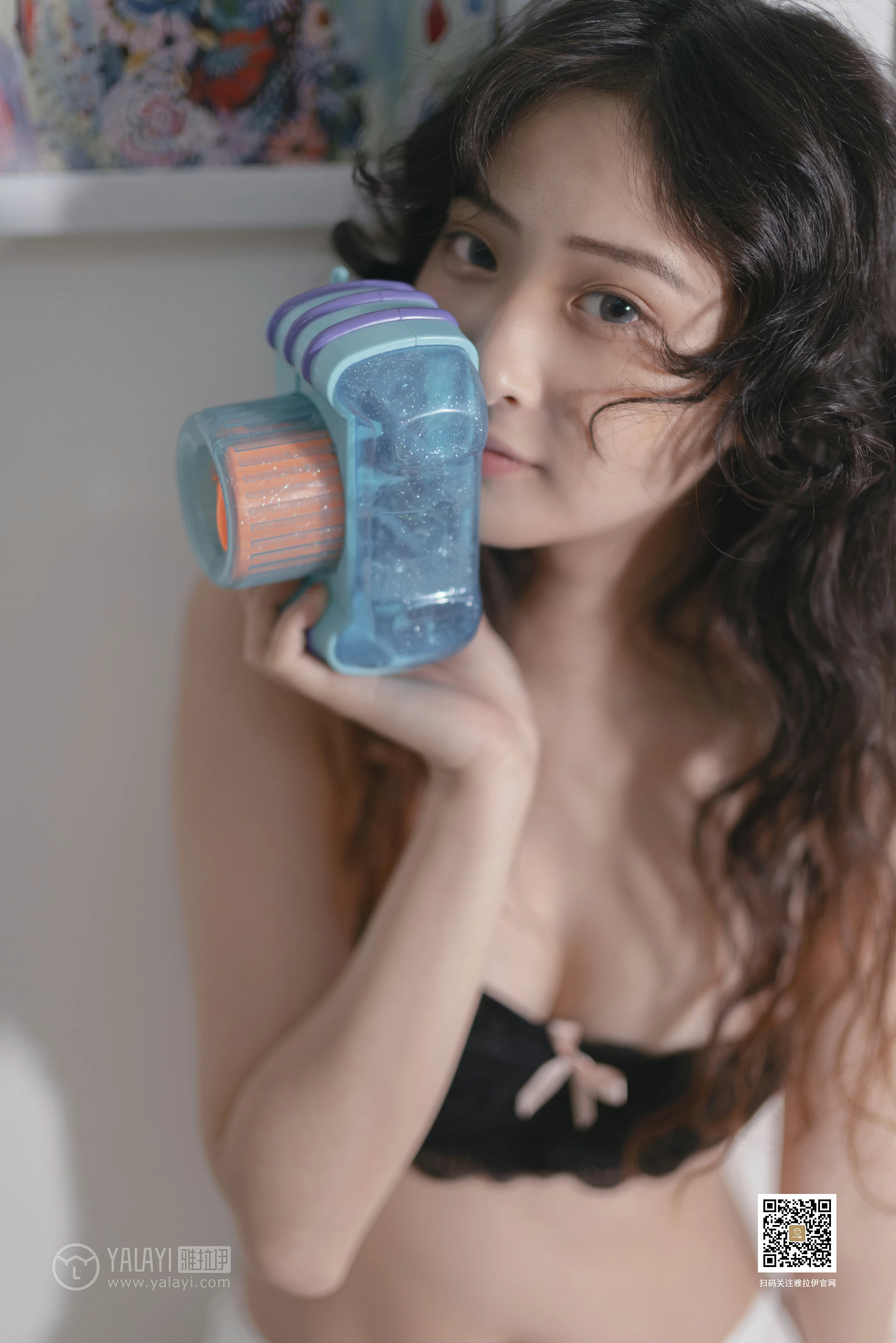 [YALAYI雅拉伊]No.370 萌宠 西子 黑色蕾丝内衣性感私房写真集第15张