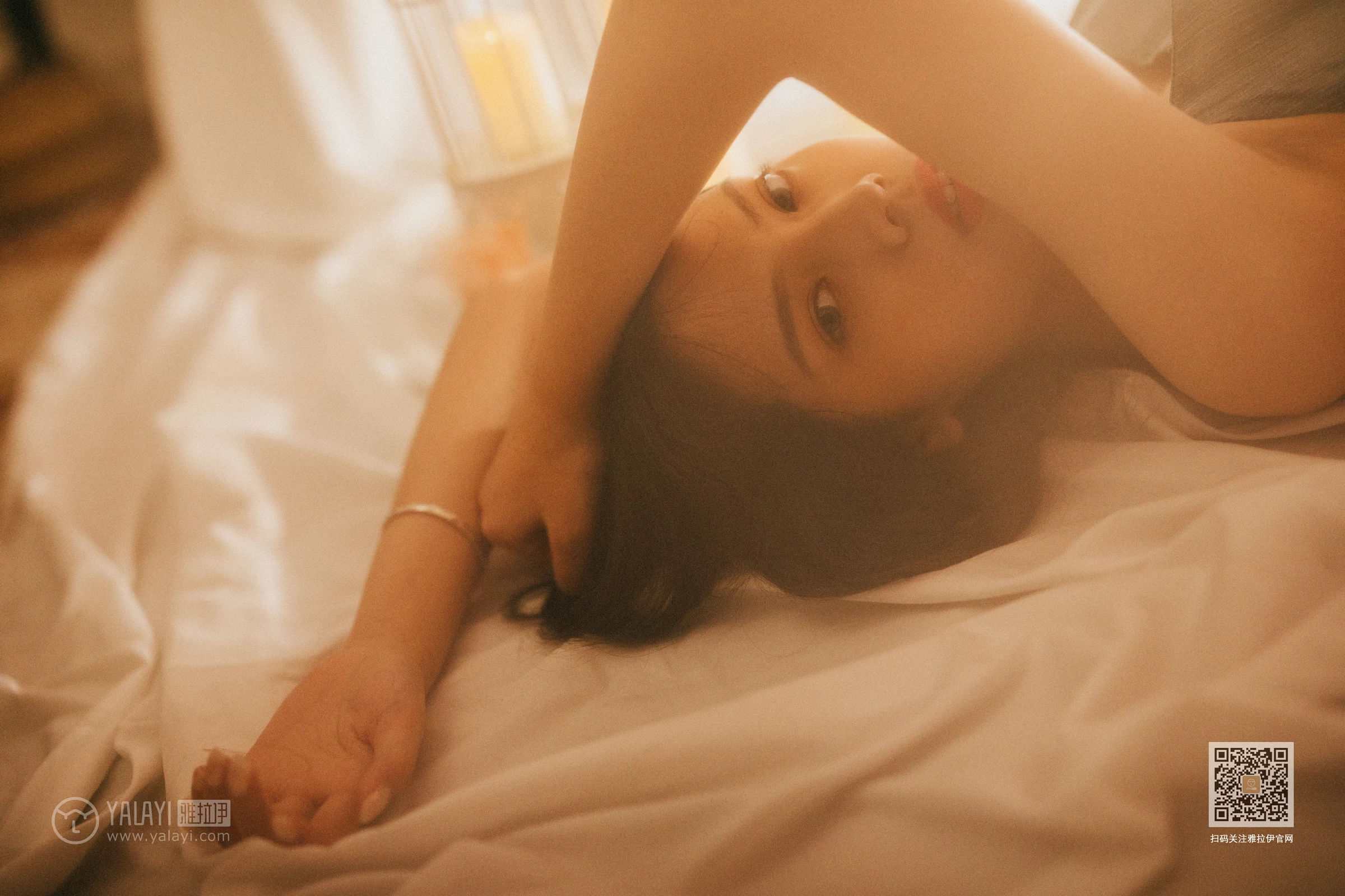 [YALAYI雅拉伊]No.391 撩拨 静儿 白色透视蕾丝内衣加安全短裤性感私房写真集第13张