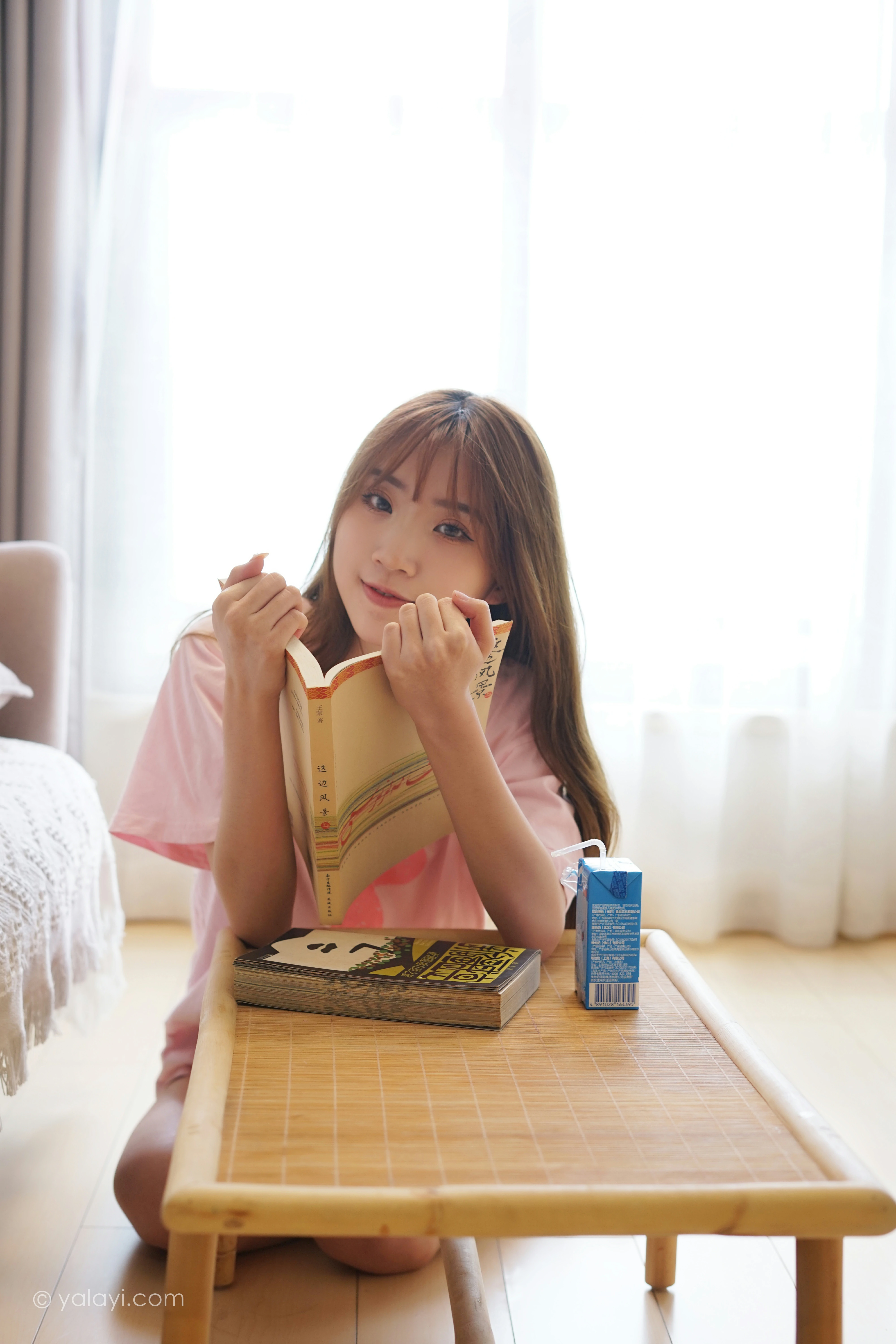 [YALAYI雅拉伊]NO.791 这边风景 小乔 粉色短袖居家性感写真集第15张