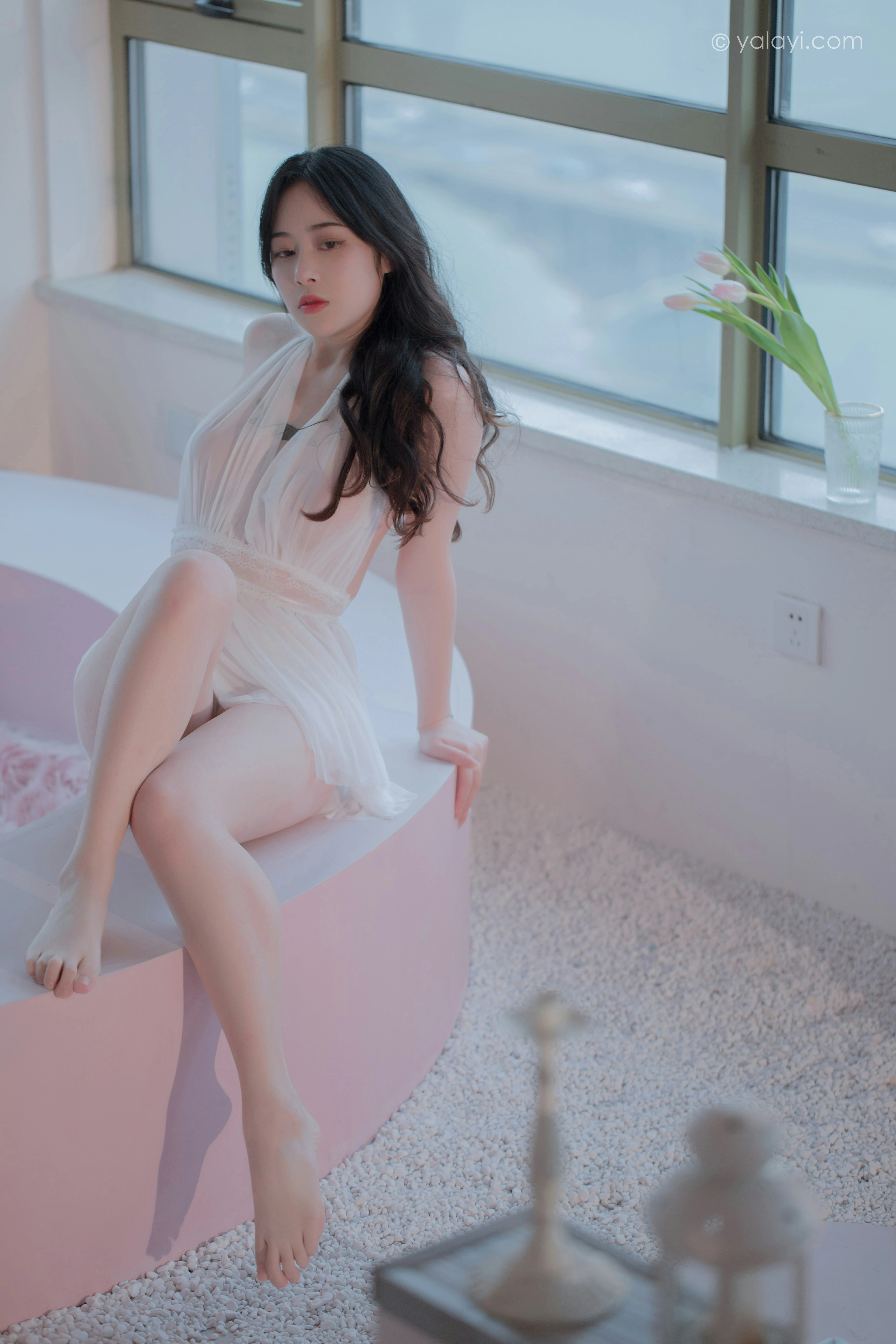 [YALAYI雅拉伊]NO.792 笼子里的鸟儿 璎珞 白色透视情趣内衣性感私房写真集第6张