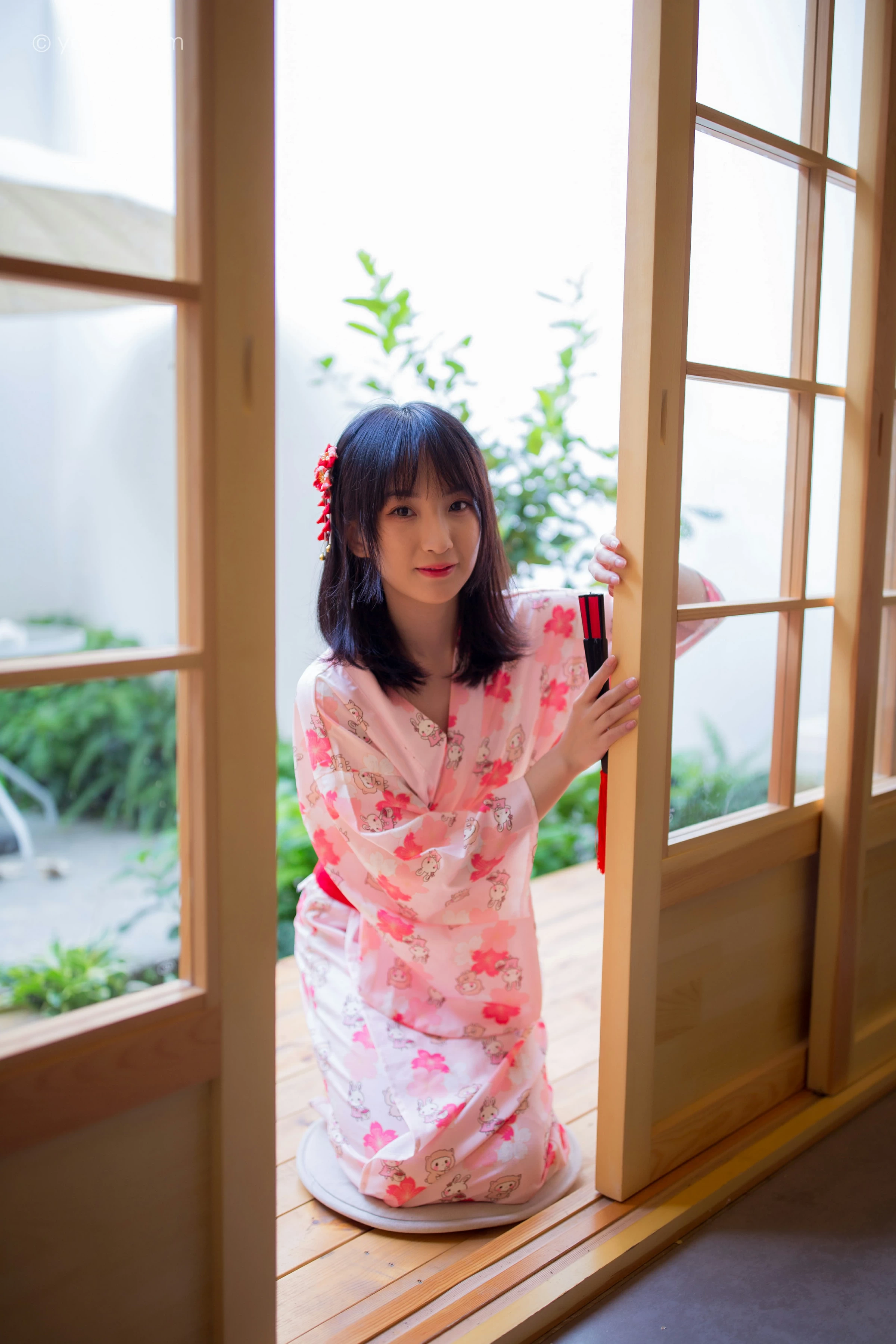 [YALAYI雅拉伊]NO.706 《樱花精灵》 落落 粉色和服性感私房写真集第4张