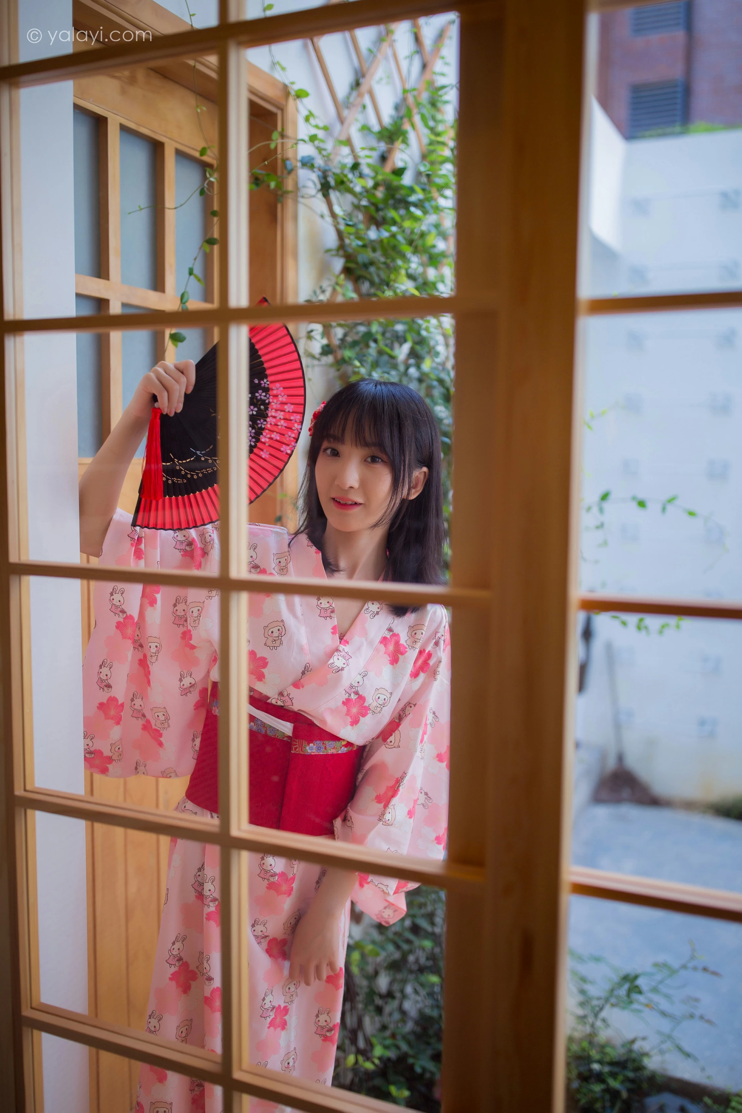 [YALAYI雅拉伊]NO.706 《樱花精灵》 落落 粉色和服性感私房写真集第7张