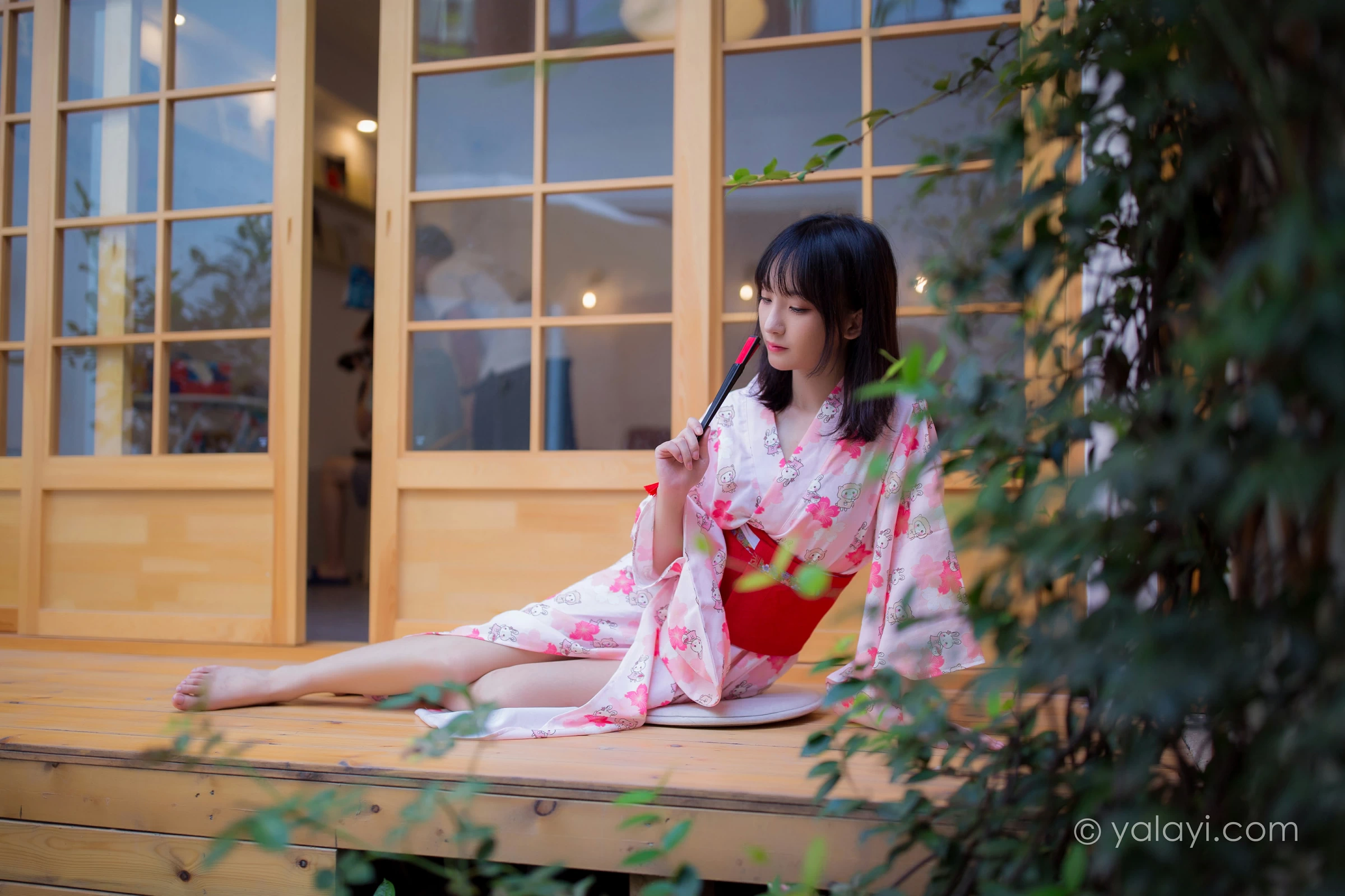 [YALAYI雅拉伊]NO.706 《樱花精灵》 落落 粉色和服性感私房写真集第11张