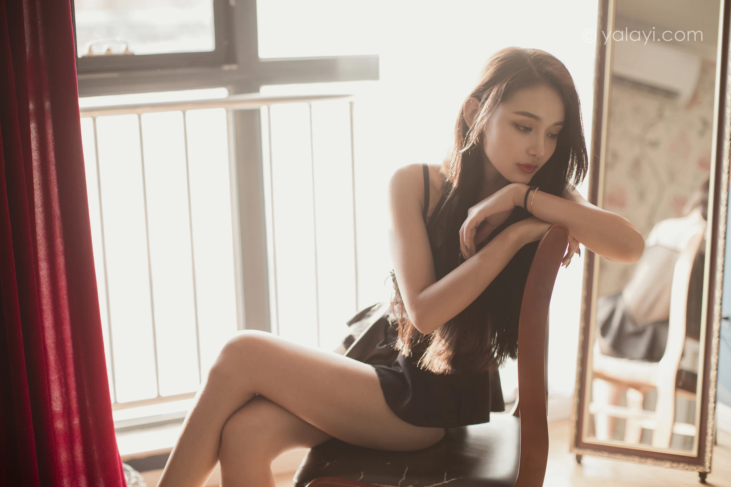 [YALAYI雅拉伊]NO.721 《面纱》 刘子炀 黑色透视情趣连体内衣性感私房写真集第8张