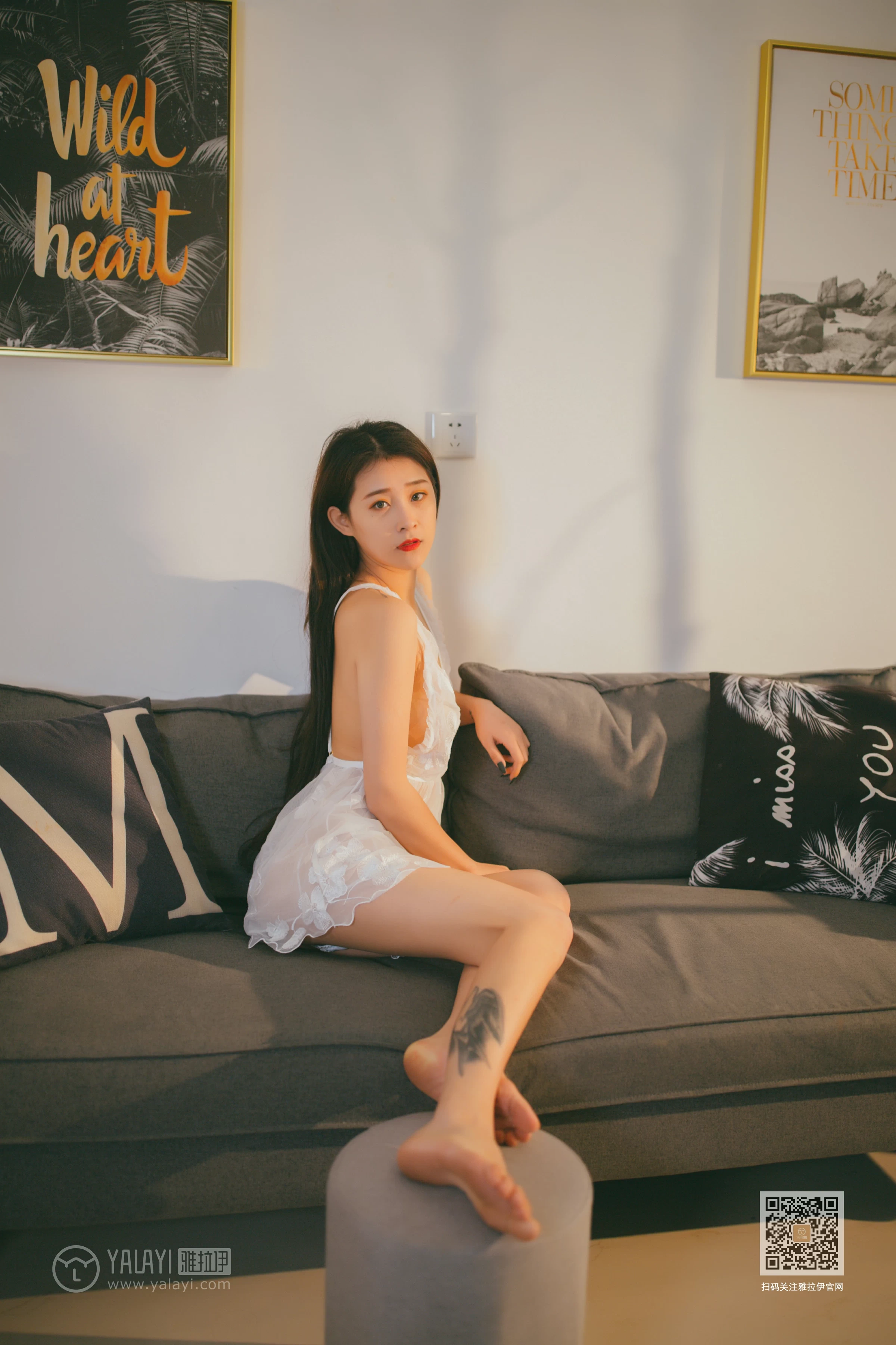 [YALAYI雅拉伊]Vol.536 吹弹可破 素素 白色透视情趣内衣裙性感私房写真集第4张