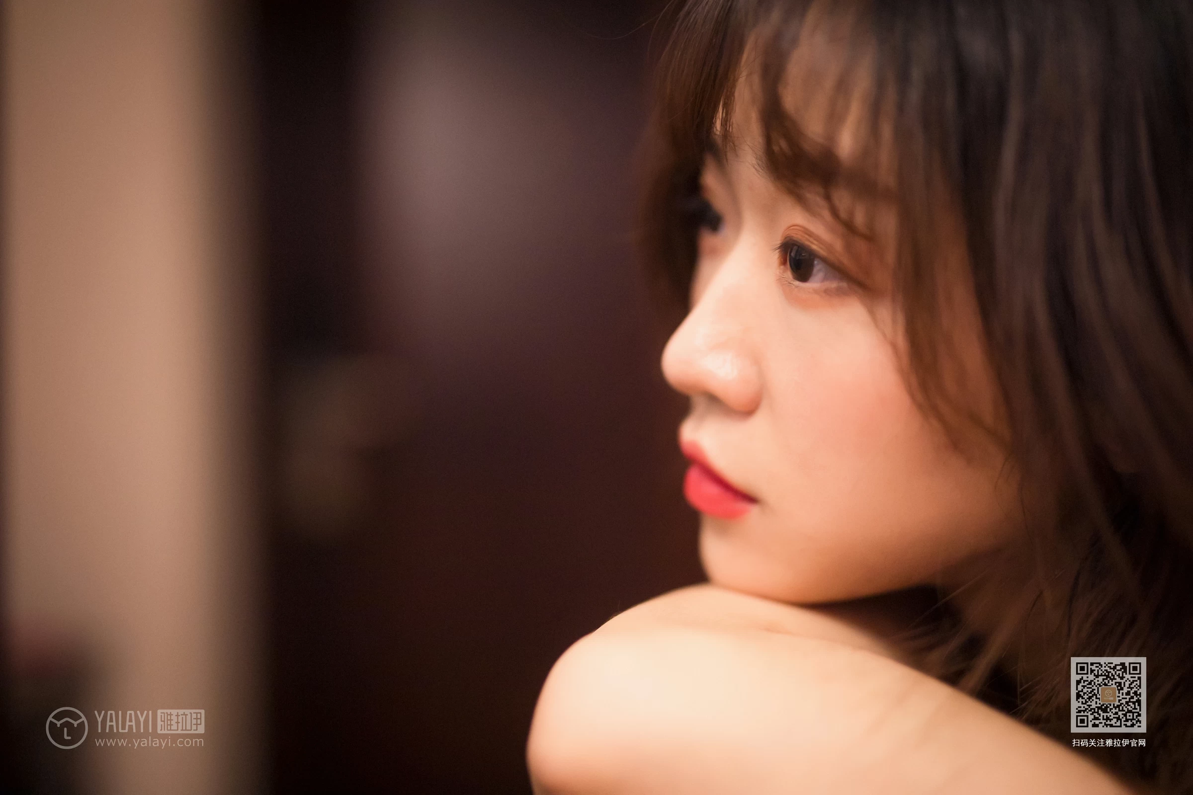 [YALAYI雅拉伊]Vol.537 撒娇女友最好命 小颖 黑色蕾丝情趣内衣性感私房写真集第7张