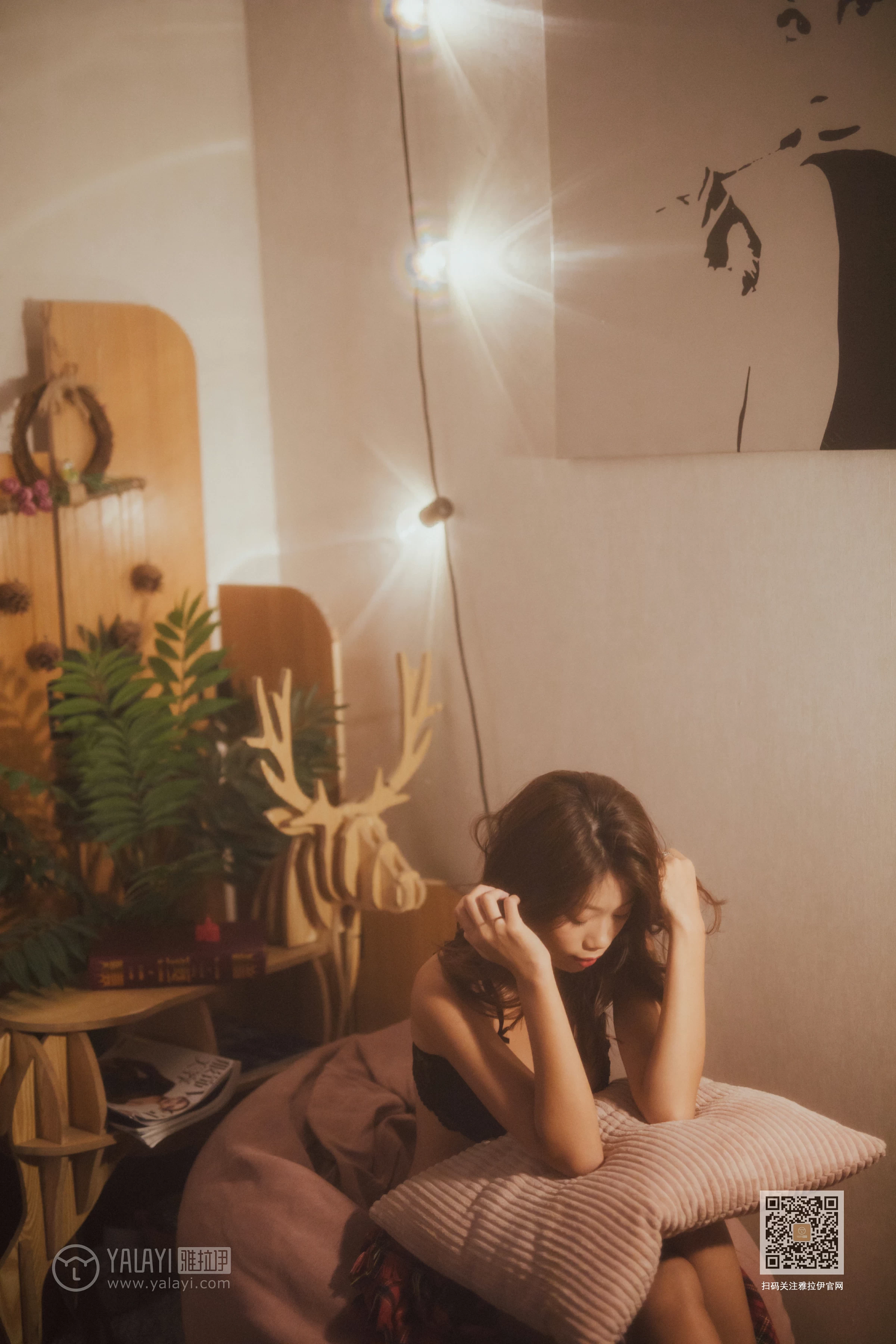 [YALAYI雅拉伊]Vol.548 梦境里的情人 静初 黑色蕾丝内衣性感私房写真集第2张