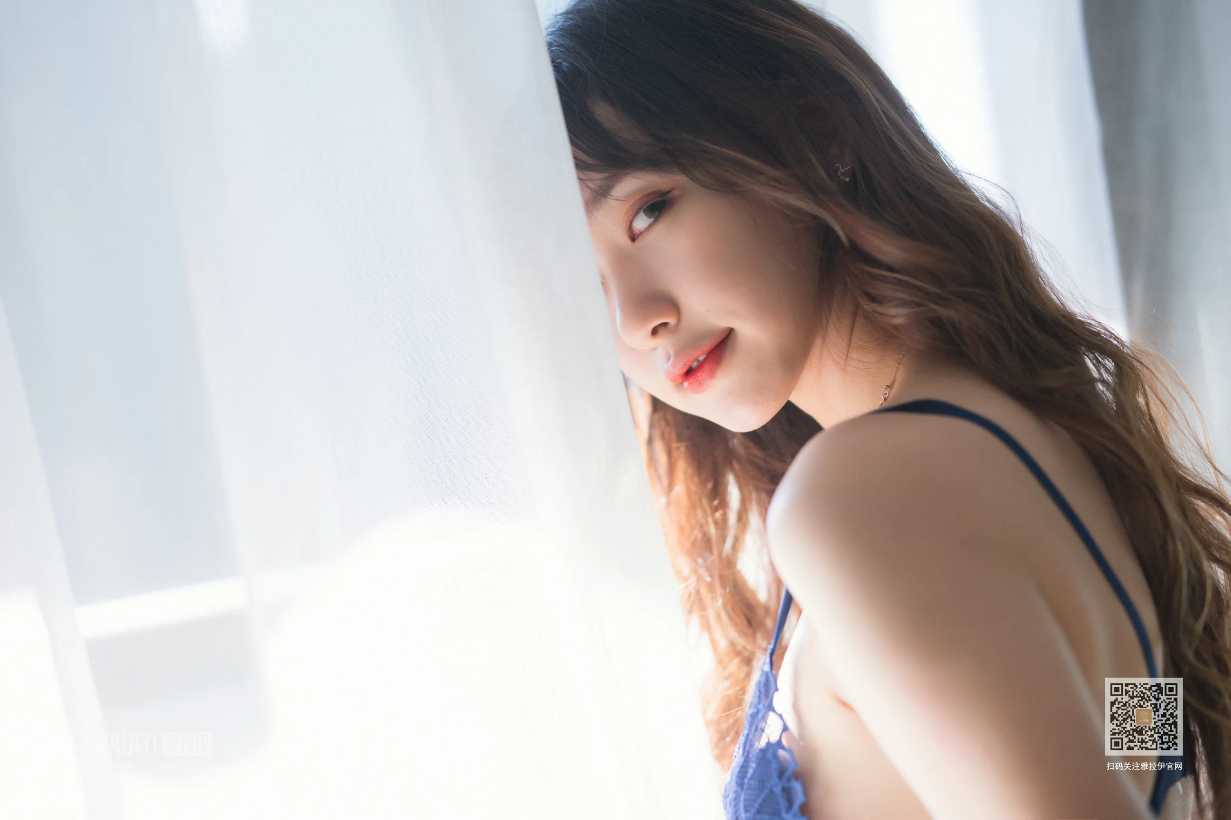 [YALAYI雅拉伊]Vol.568 想见你 晓琳 蓝色蕾丝内衣性感私房写真集第11张