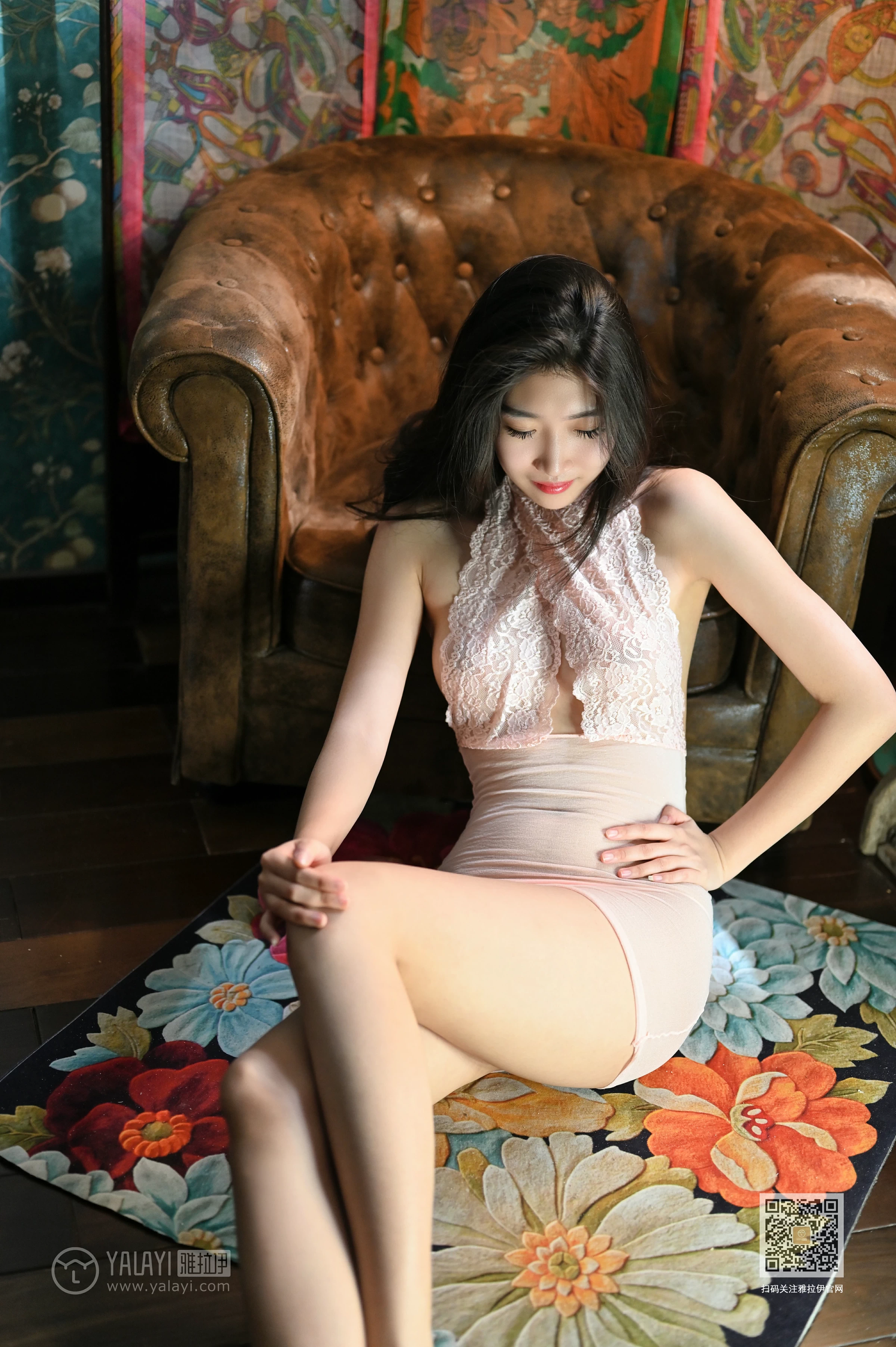 [YALAYI雅拉伊]Vol.599 我要快乐 玫瑰 粉色紧身透视连衣裙性感私房写真集第12张