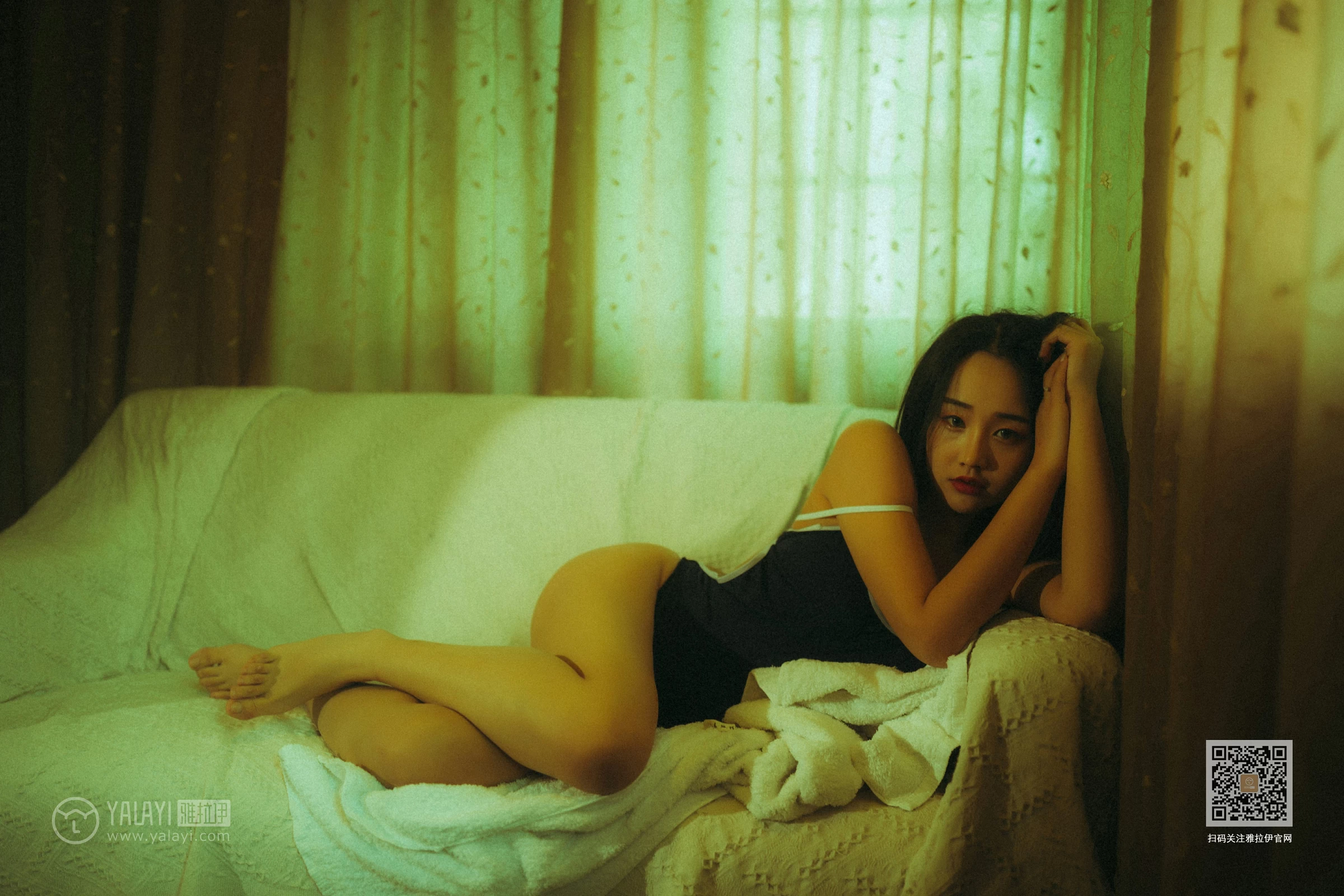 [YALAYI雅拉伊]NO.653 《枯涸之恋》 优优 蓝色连体比基尼泳装性感私房写真集第7张