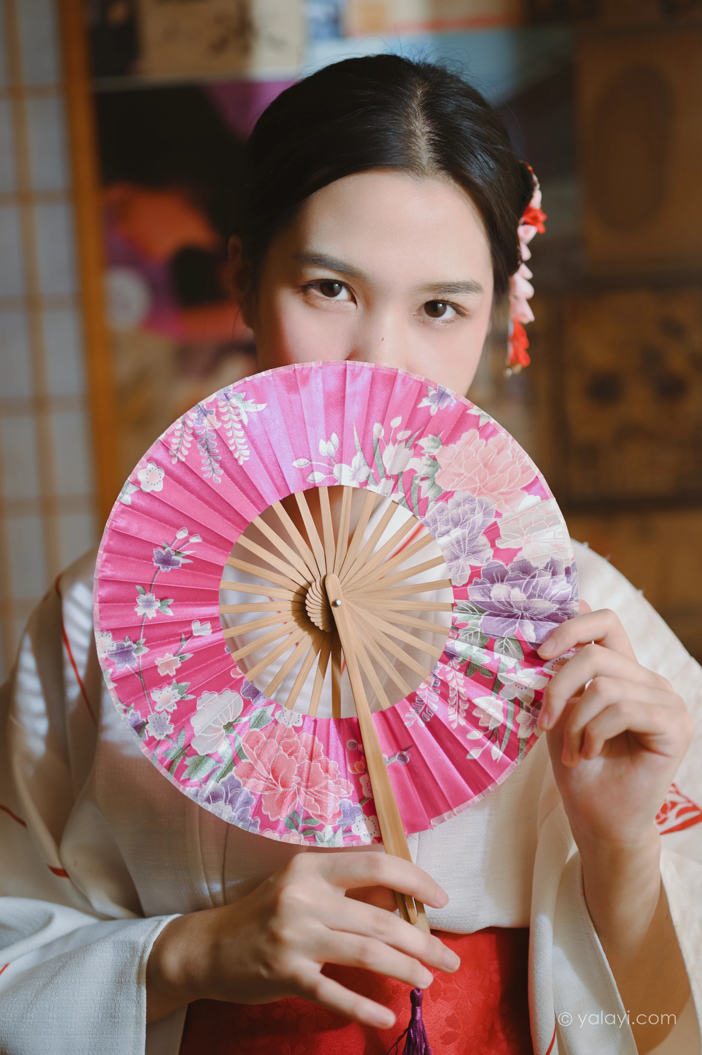 [YALAYI雅拉伊]NO.734 《和敬清寂》 方岚 白色和服性感私房写真集第4张