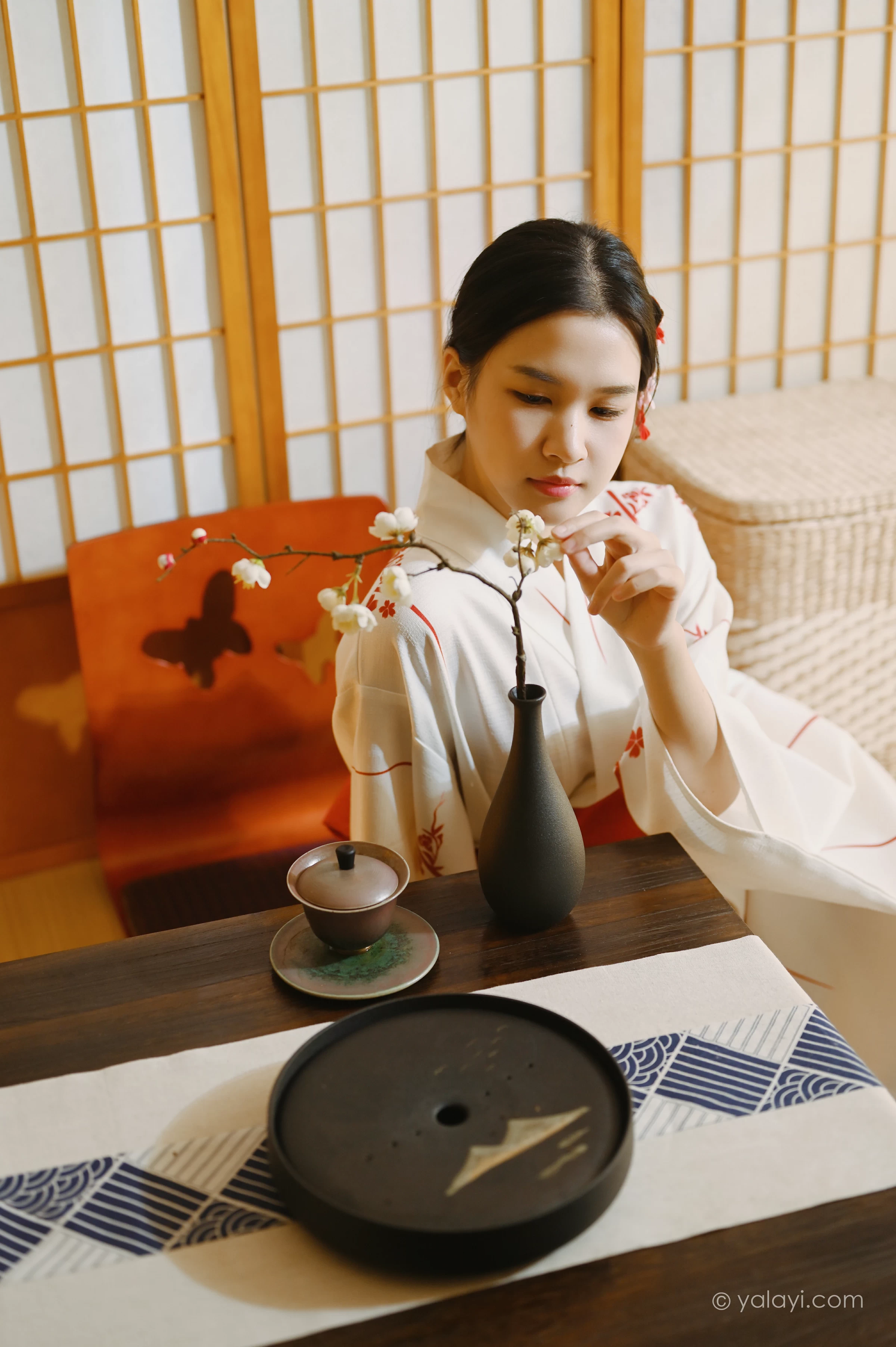 [YALAYI雅拉伊]NO.734 《和敬清寂》 方岚 白色和服性感私房写真集第7张