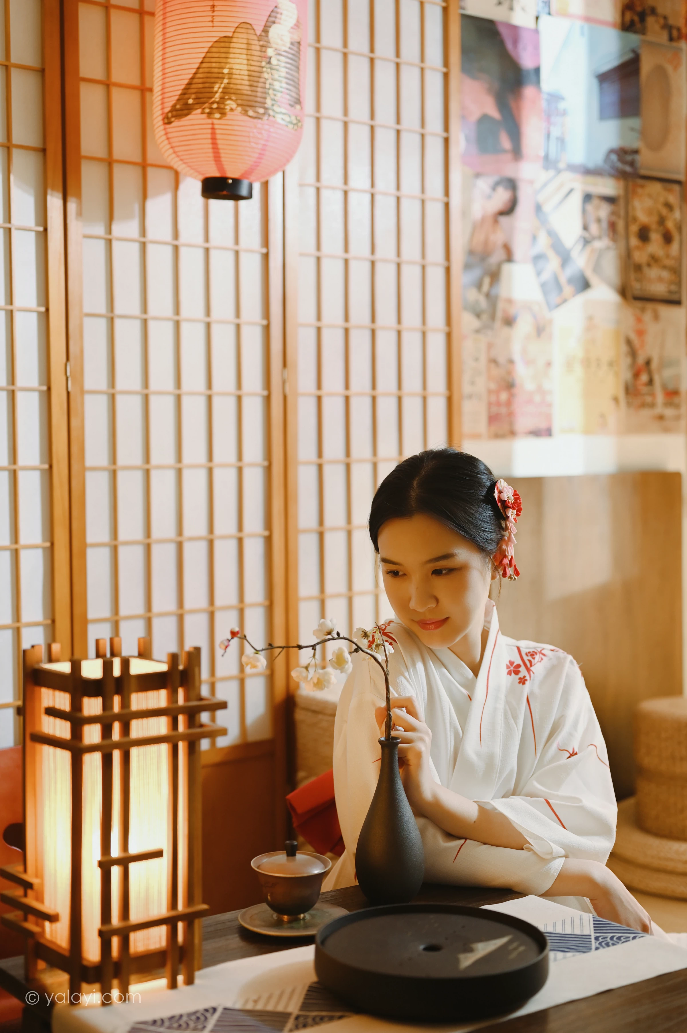 [YALAYI雅拉伊]NO.734 《和敬清寂》 方岚 白色和服性感私房写真集第9张