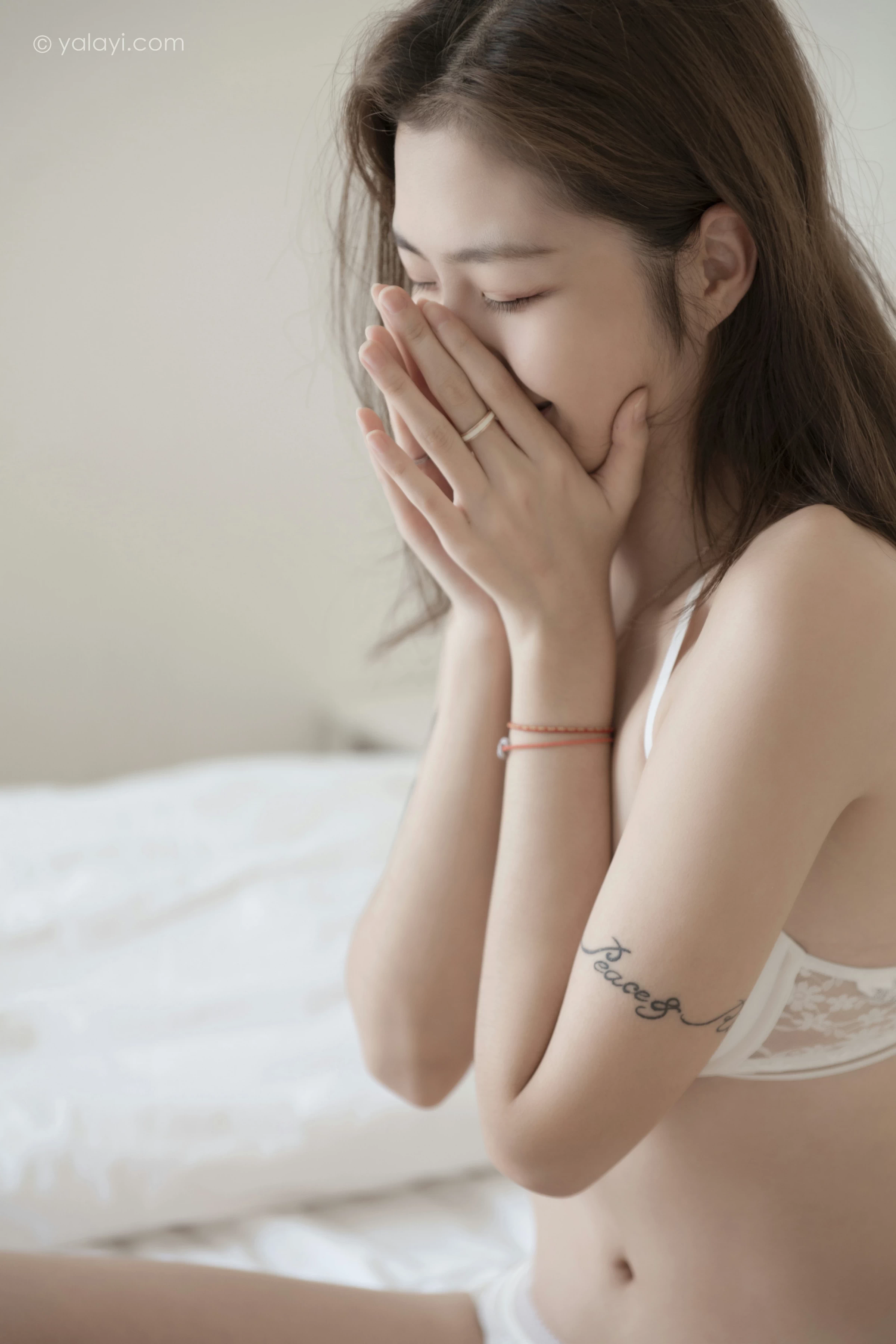 [YALAYI雅拉伊]NO.705 《洁白的少女呀》 鸭鸭 白色性感内衣私房写真集第15张