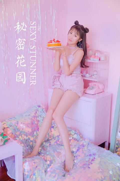 [YALAYI雅拉伊]2022.06.13 秘密花园 清纯少女 JK水手制服与粉色吊带内衣加短裤私房写真集